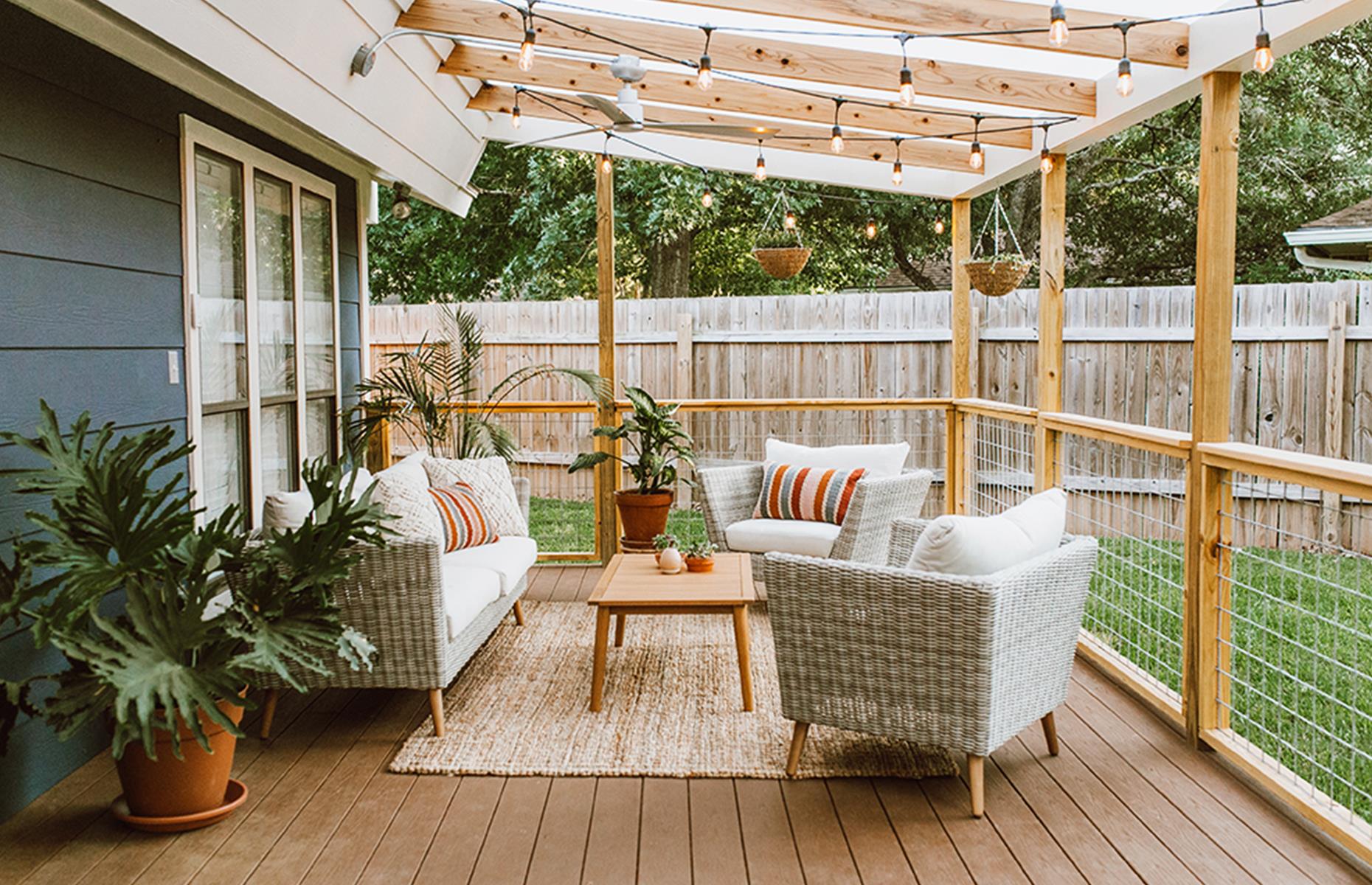 After: a chic outdoor living space