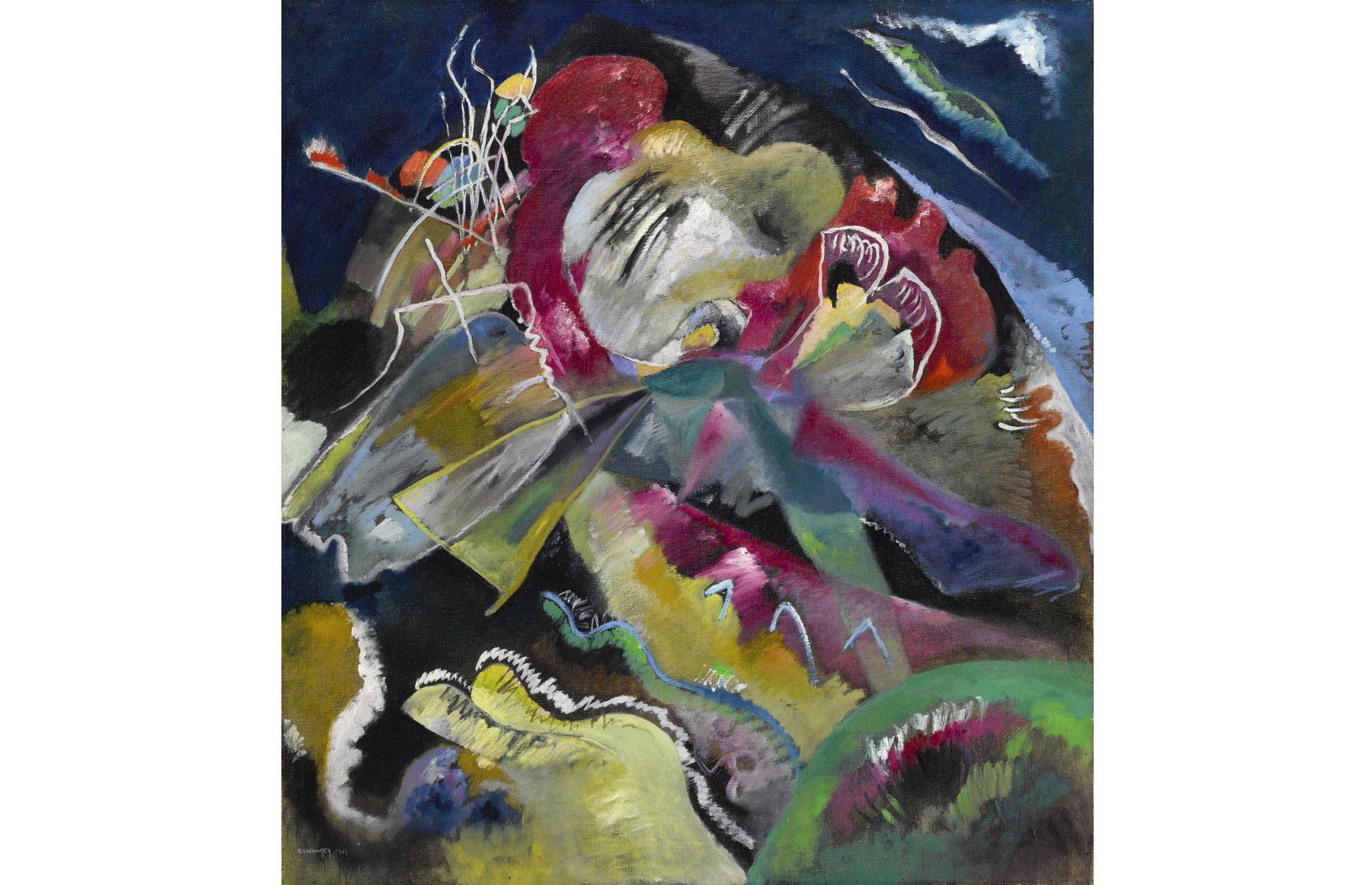 June: Kandinsky's 'Painting with White Lines' sells for a record $43 million (£33m)
