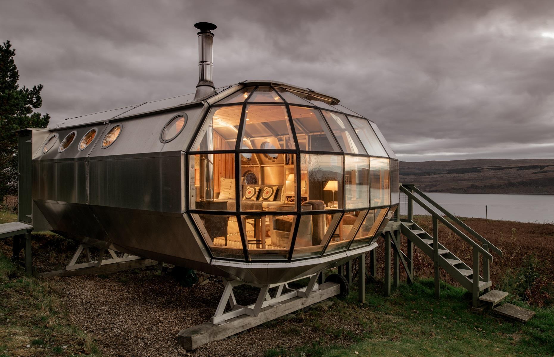 Modern airship, Oban, UK