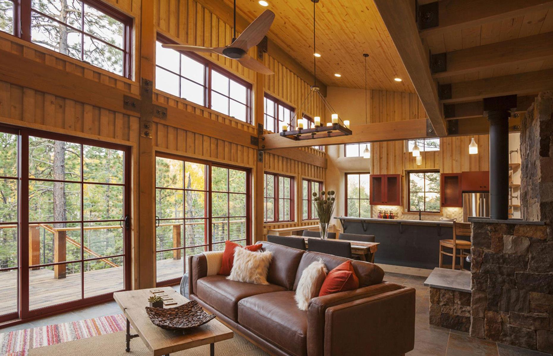 Modern mining-style residence, Colorado, USA