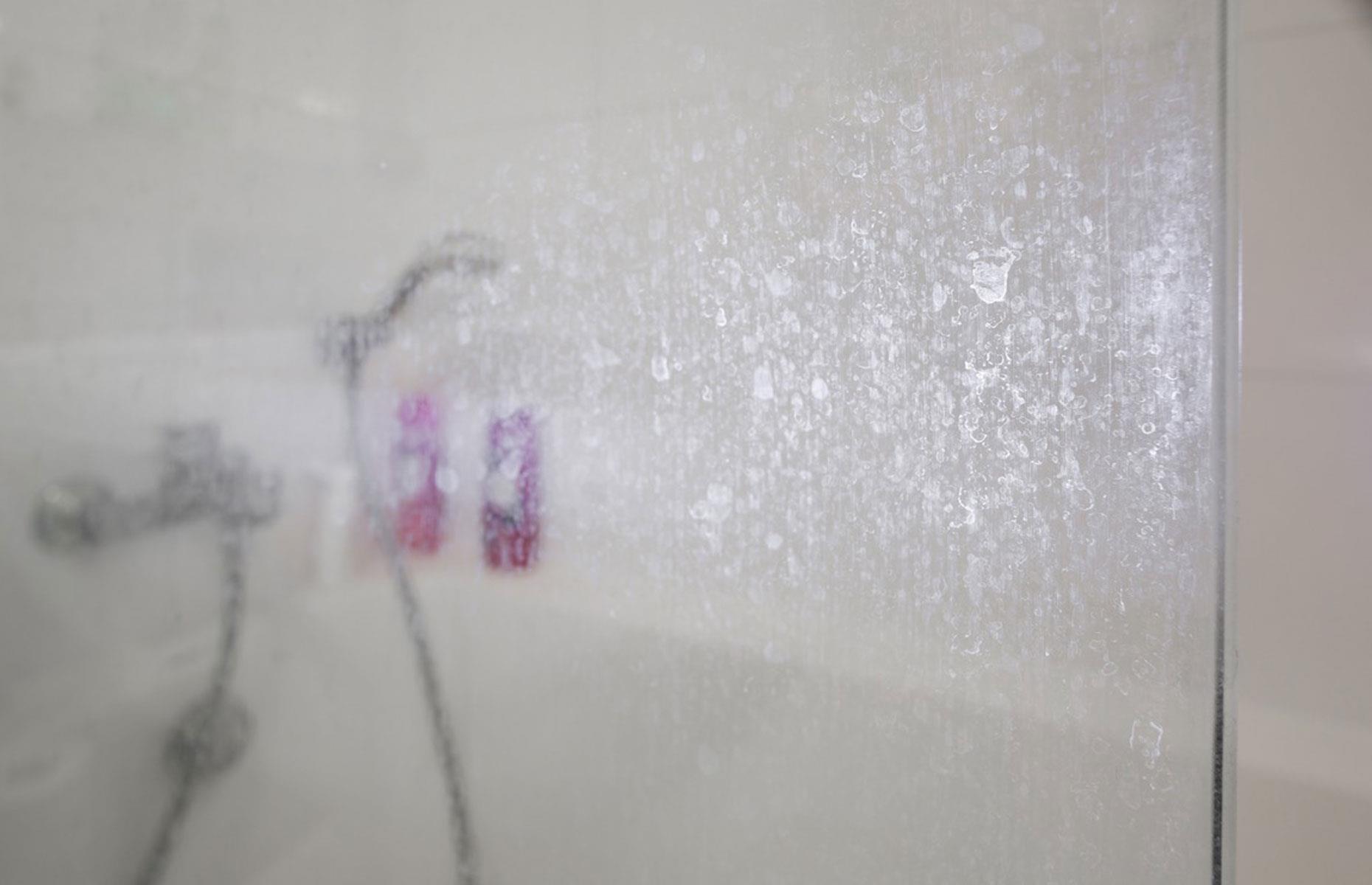 Not cleaning the shower screen