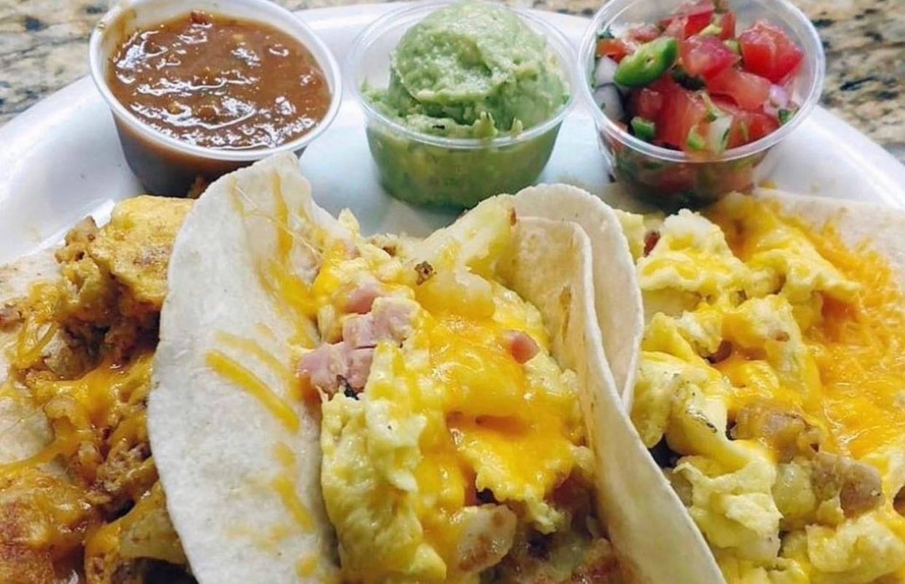 California: breakfast tacos, Carolyn's Café, Redlands