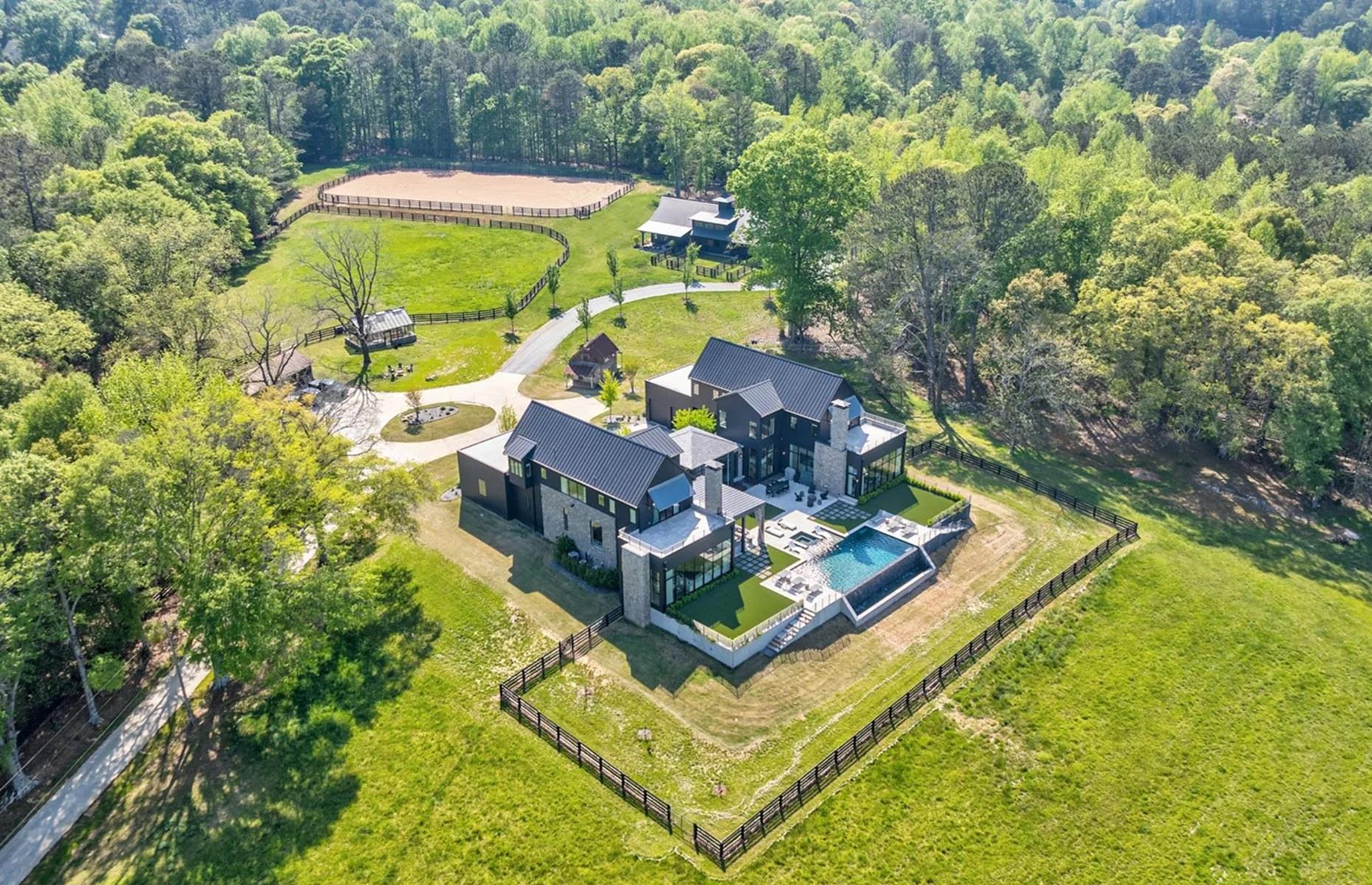 Modern farmhouse estate, Georgia, USA