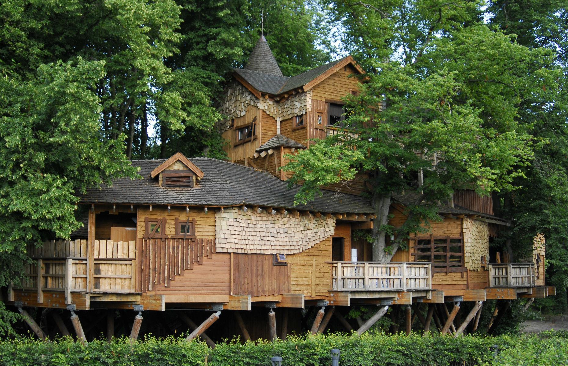 A custom-built story book treehouse