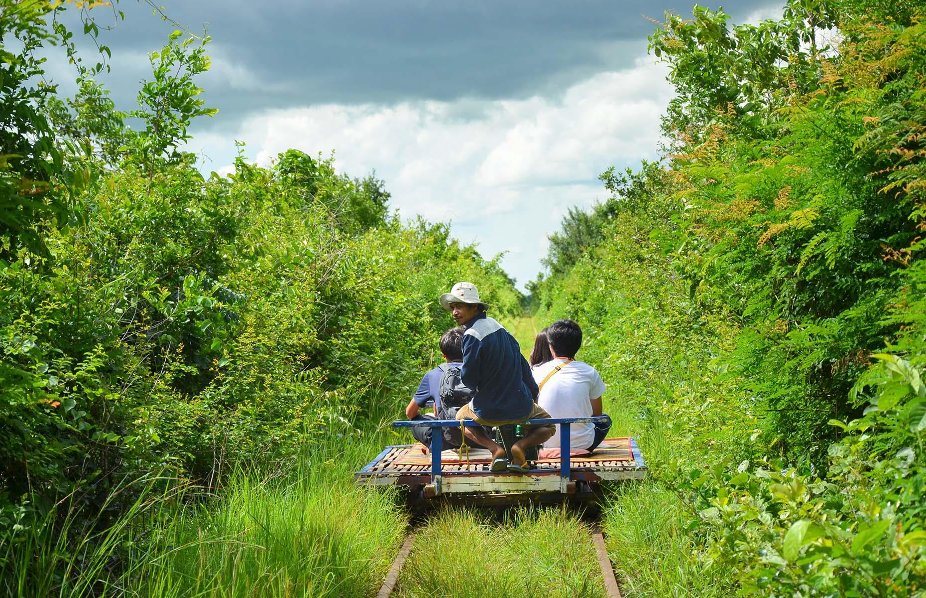 3. Bamboo train, Cambodia