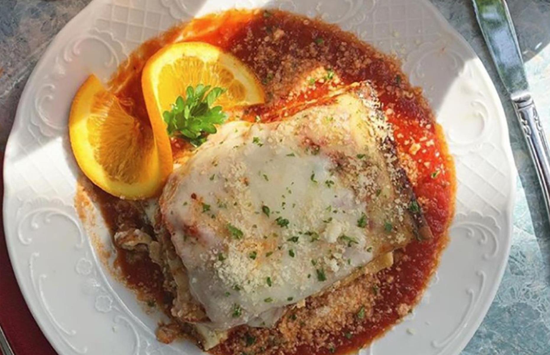 Indiana: rosemary chicken lasagna, Mama Carolla's, Indianapolis