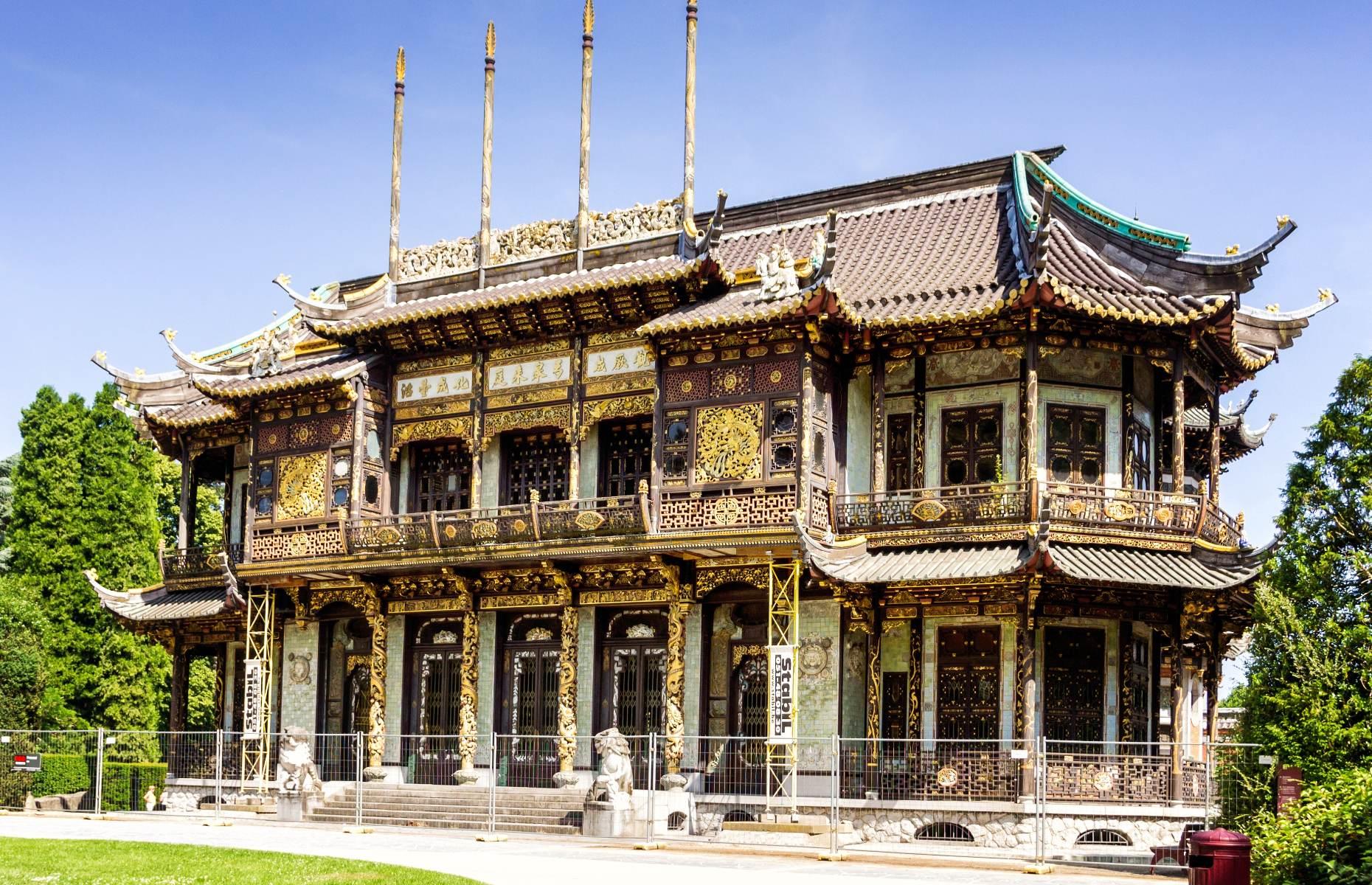 Chinese Pavilion and the Japanese Tower, Brussels, Belgium 