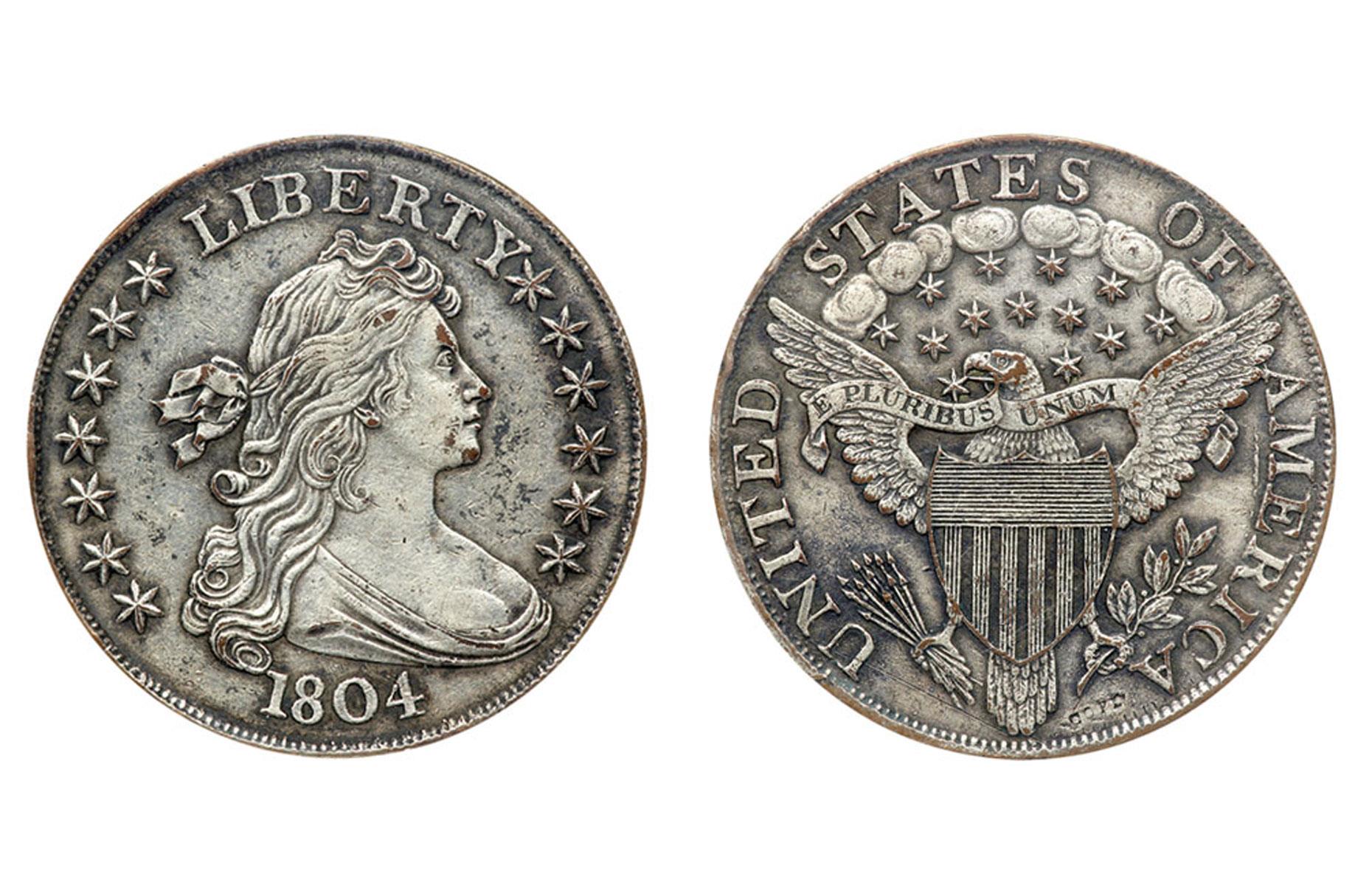 1804 Bust Dollar Bust Dollar - Class I, USA: $4,140,000 (£3.4m)
