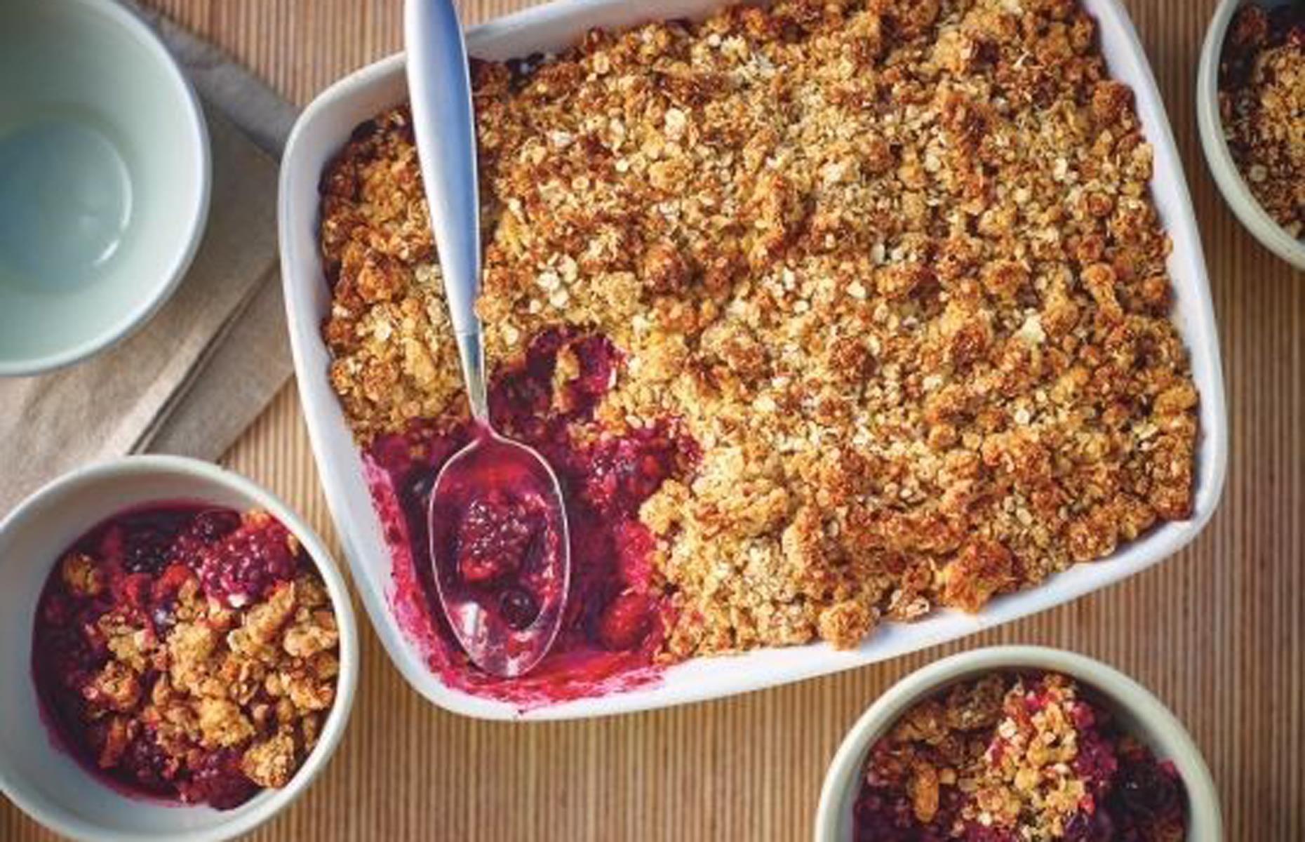 Mixed berry crumble