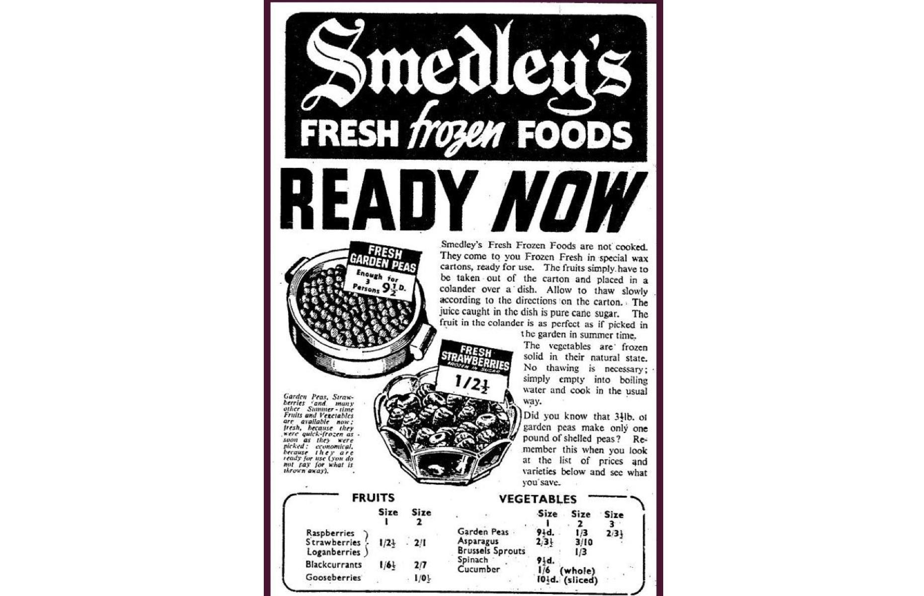 65. Frozen vegetables