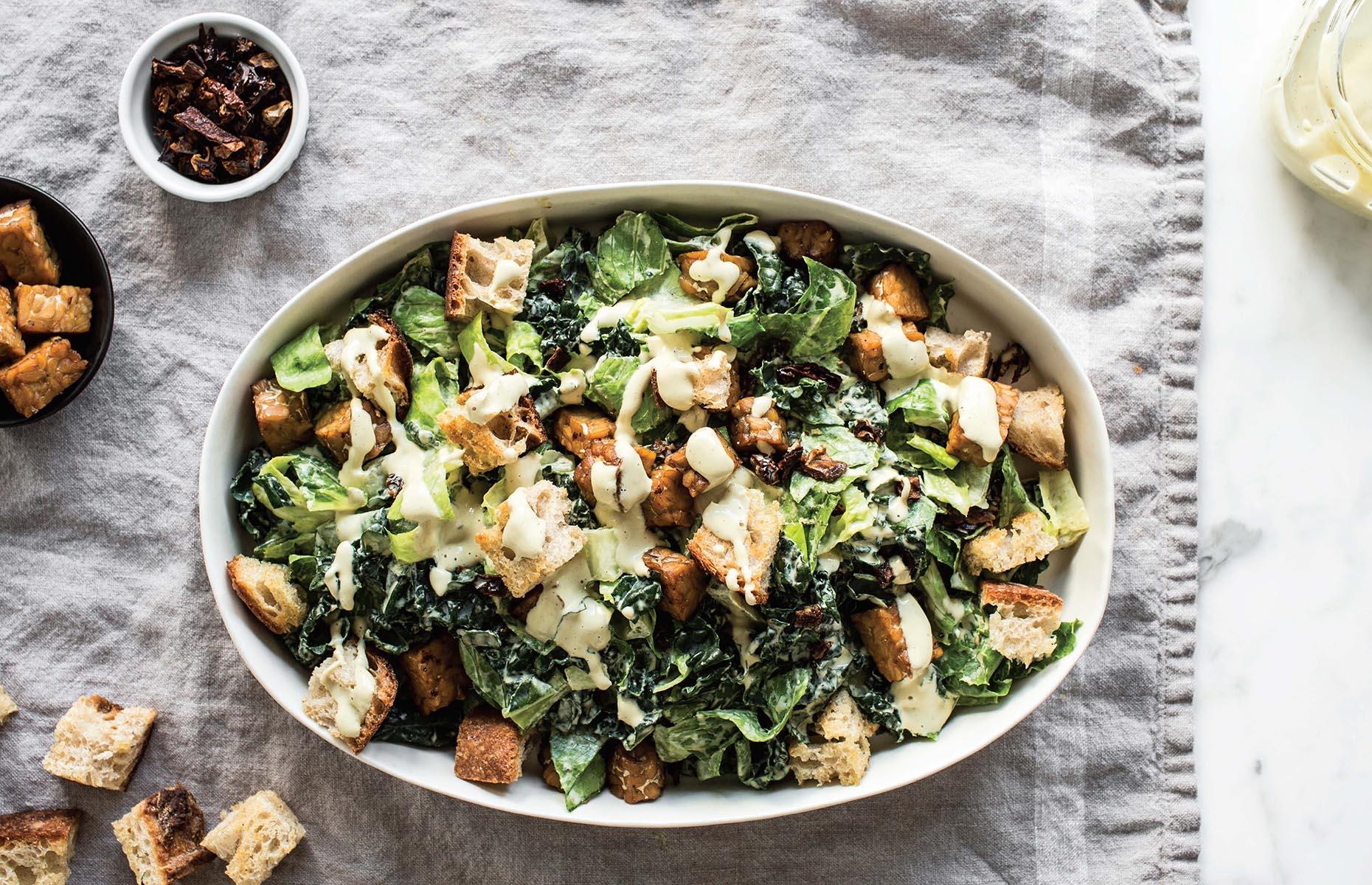 Vegan Caesar salad