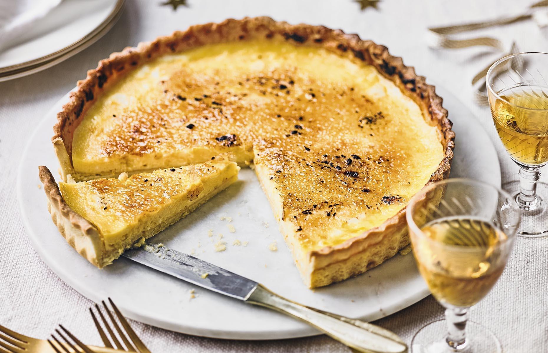 Caramelised clementine tart