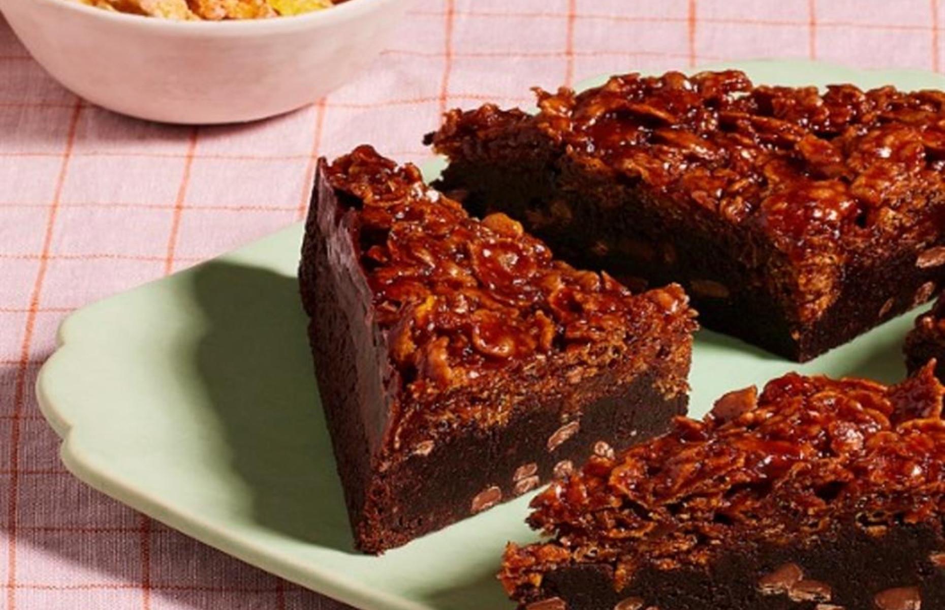 64. Nutella cornflake brownies
