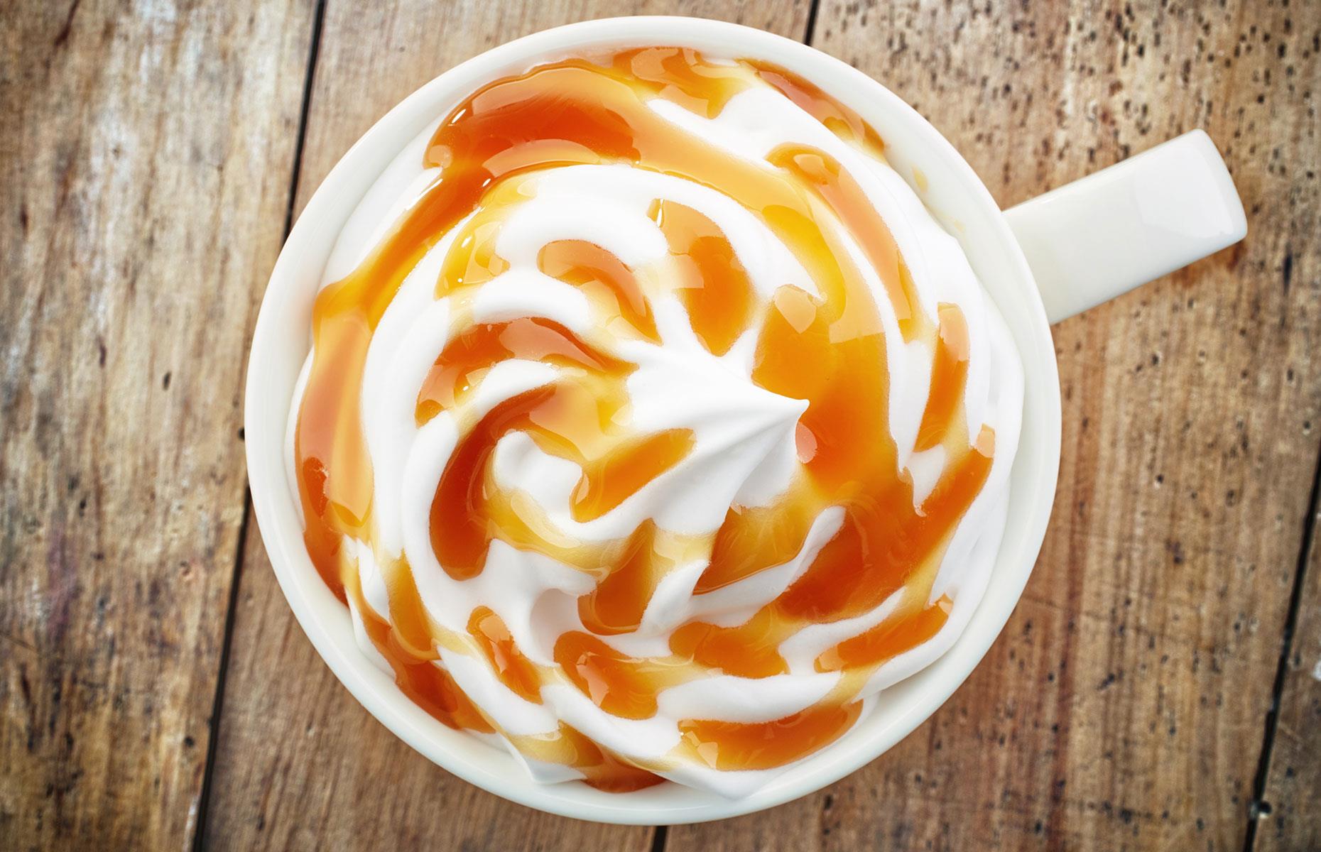 420 calories: Caffè Nero Caramelatte with semi-skimmed milk (UK)