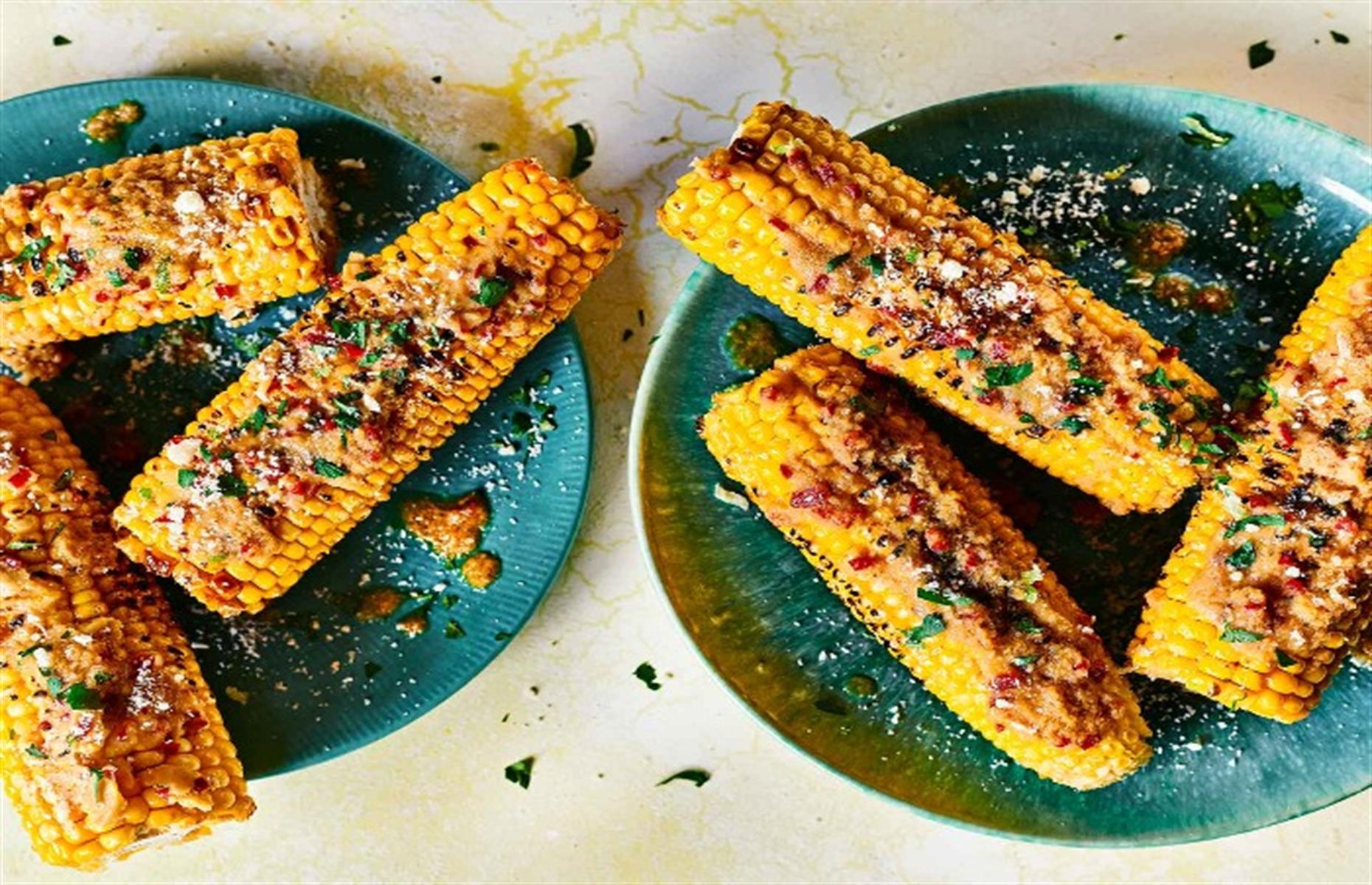 Miso, chilli and lime corn on the cob
