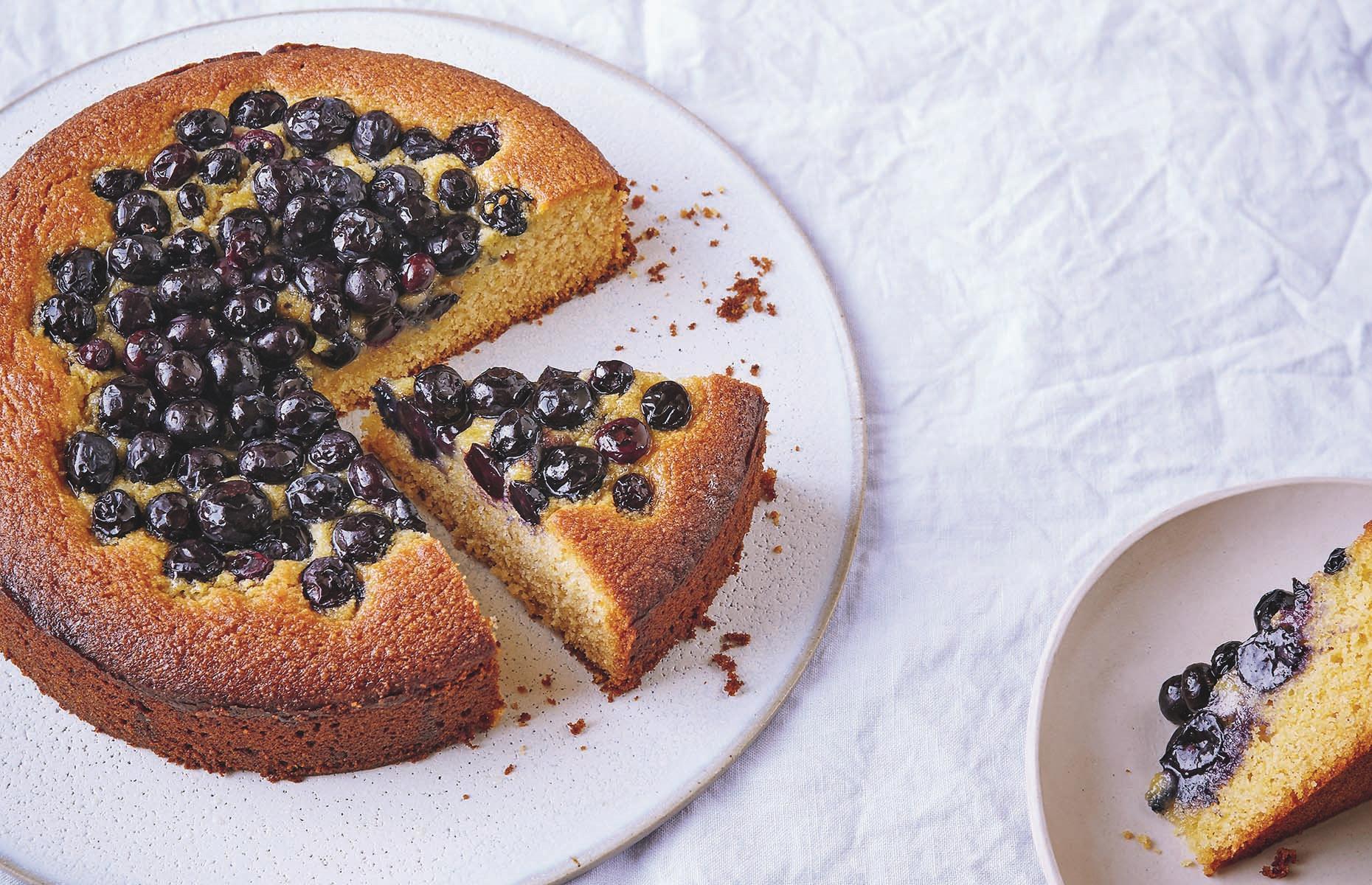 Blueberry and honey cornbread