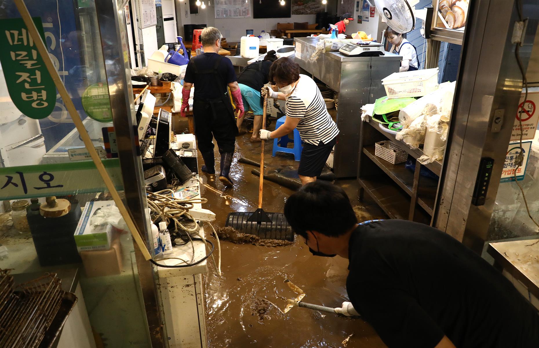 August: Record rainfall, Seoul, South Korea