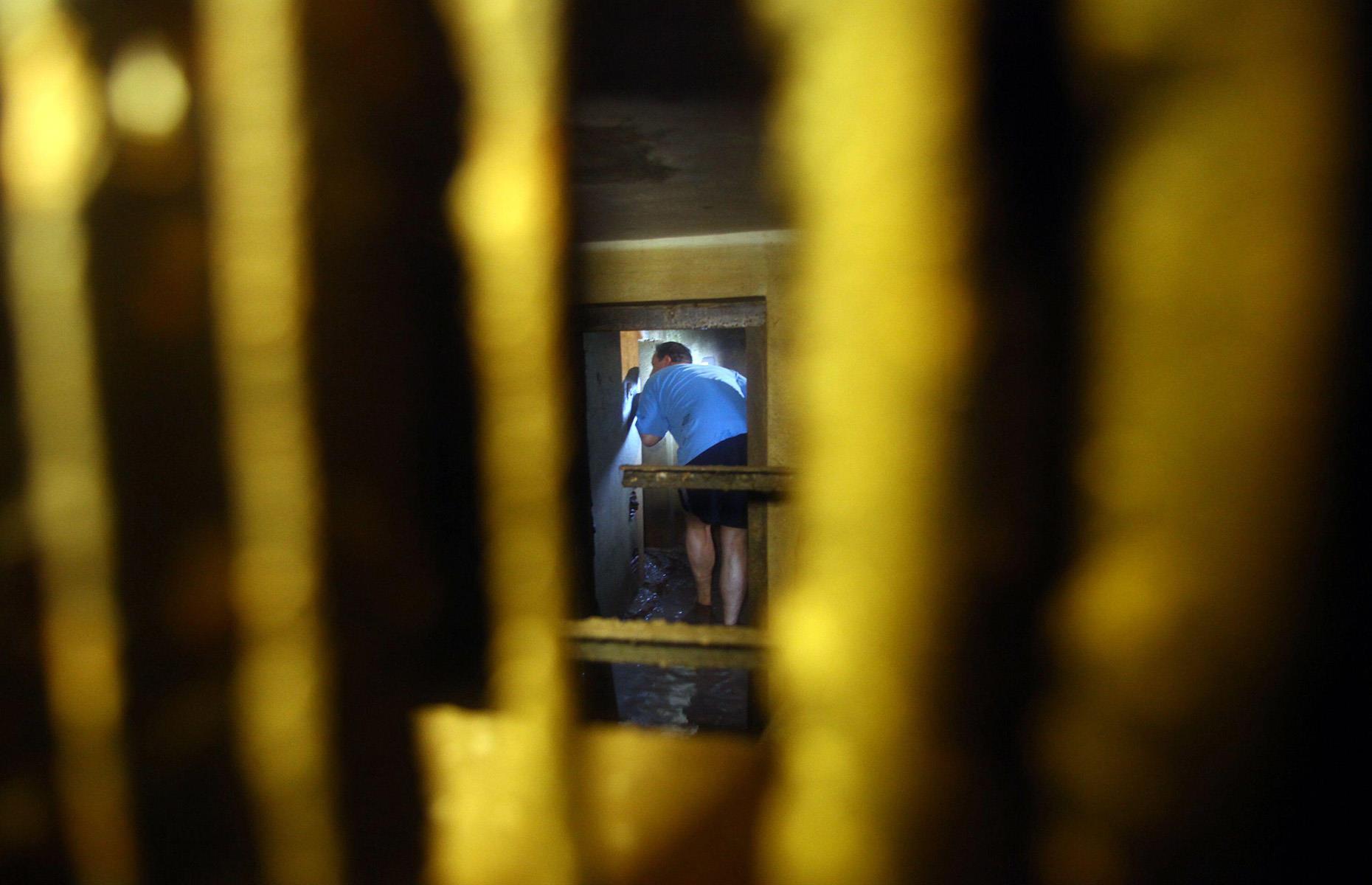 Bomb shelter beneath a hotel, Hanoi, Vietnam 