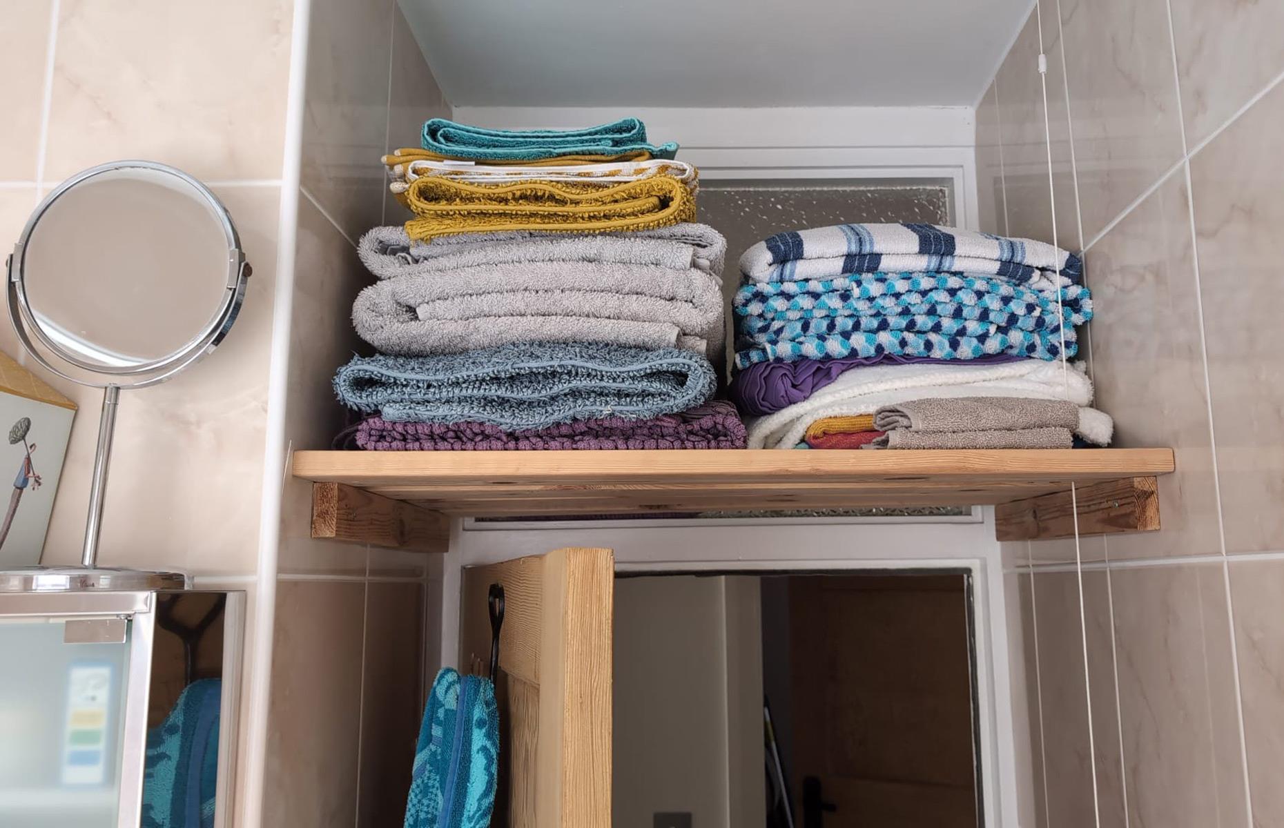 Add above-door shelving