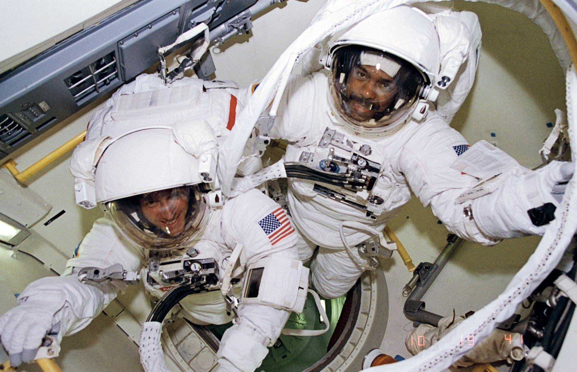 Pioneering spacewalk