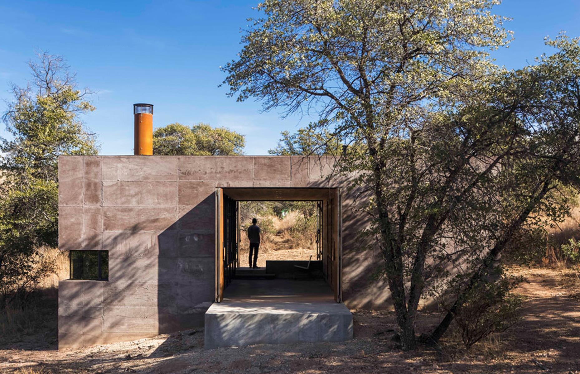 Secure desert house, Arizona, USA
