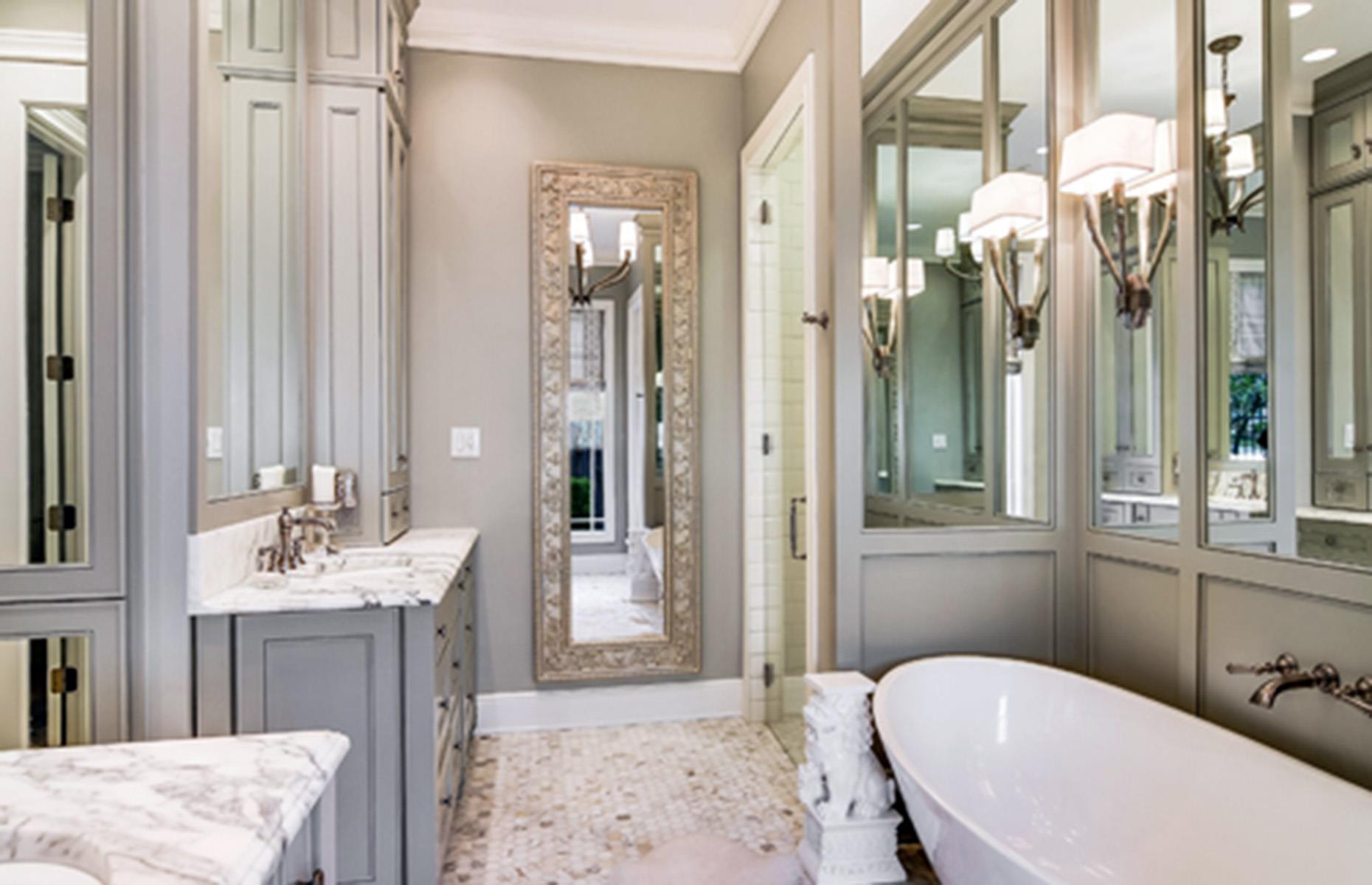 Hidden mirror door