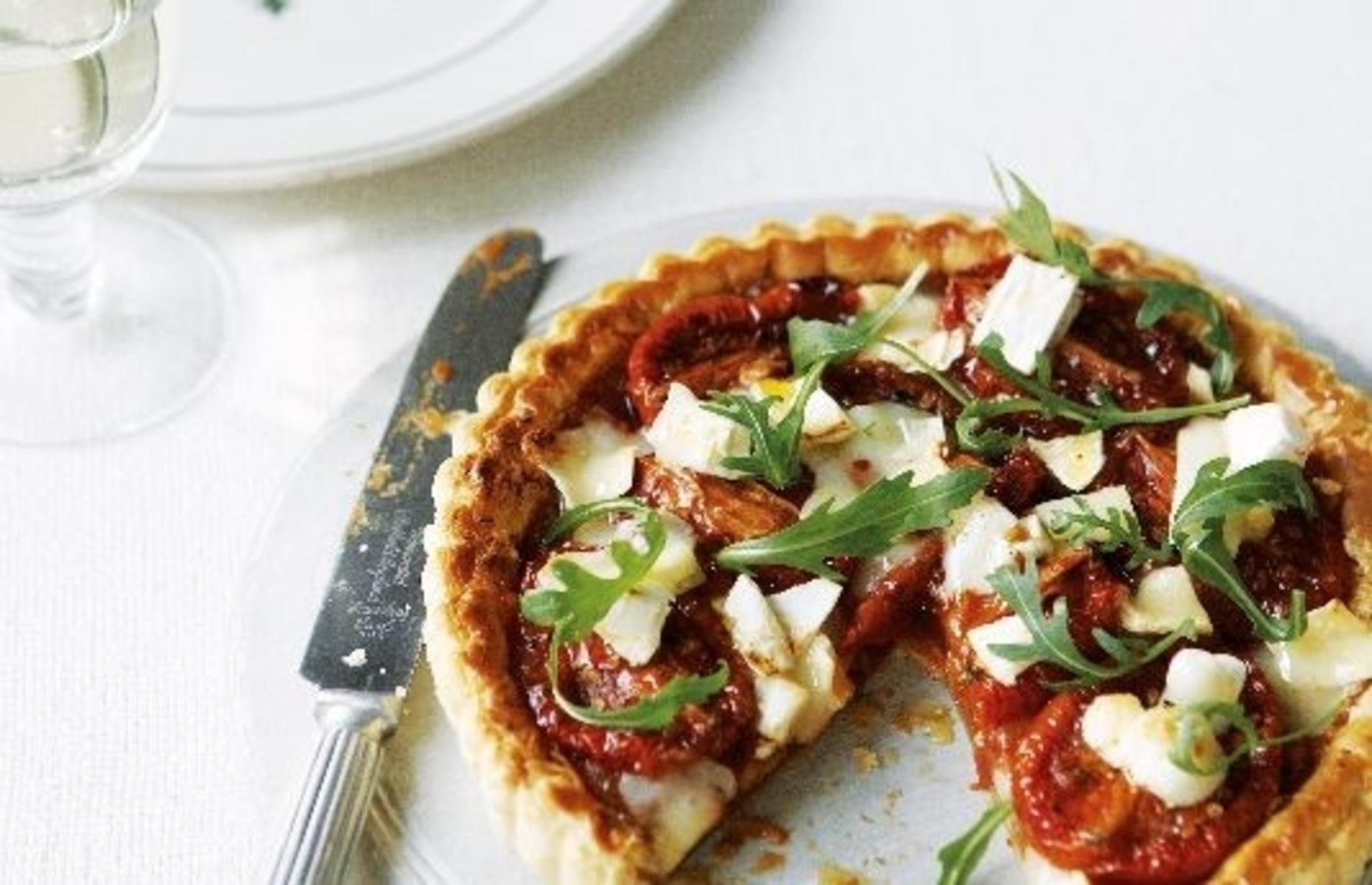 Tomato tart with goats' cheese
