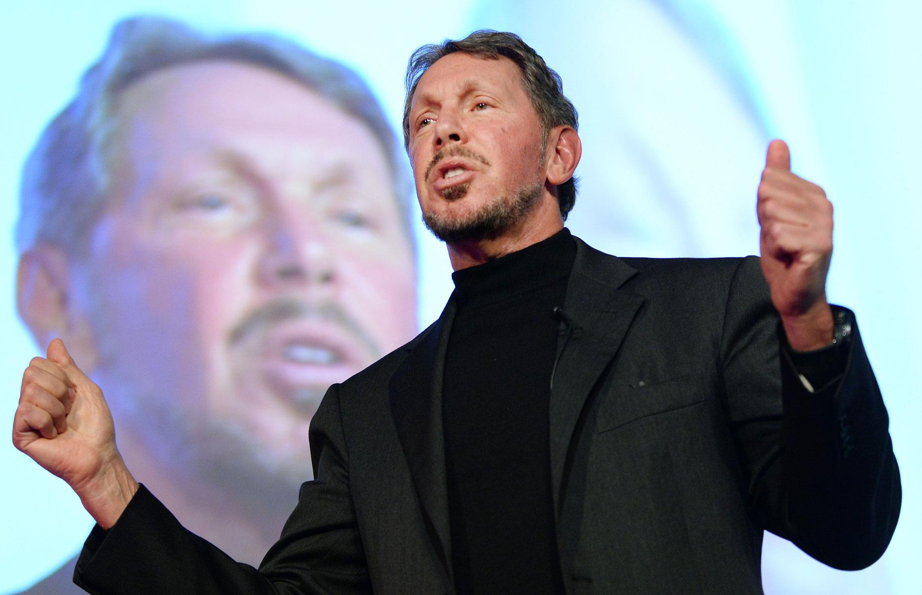 Larry Ellison stepped down from his position as Oracle’s chief executive in 2014