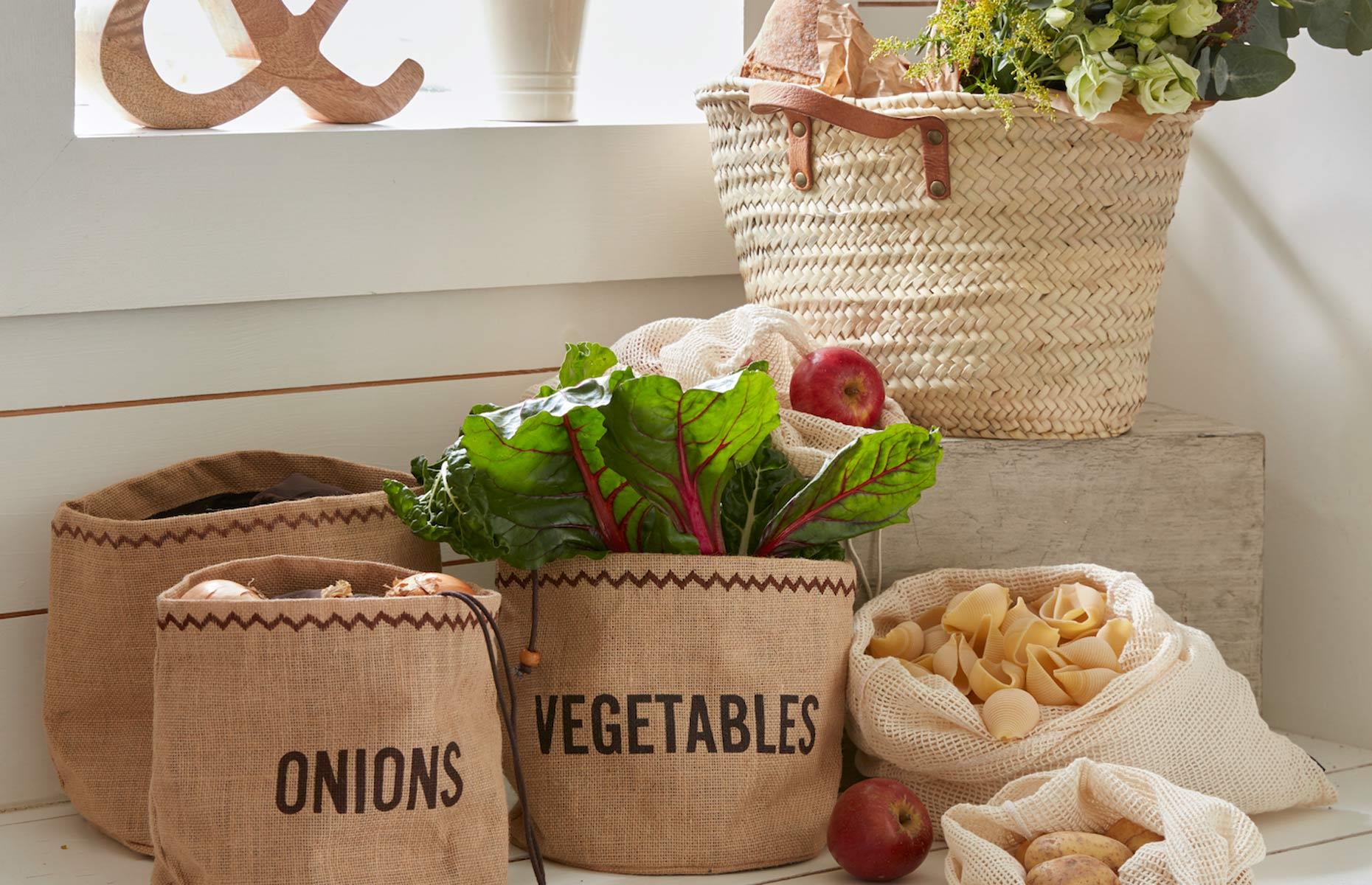 Store vegetables in bags