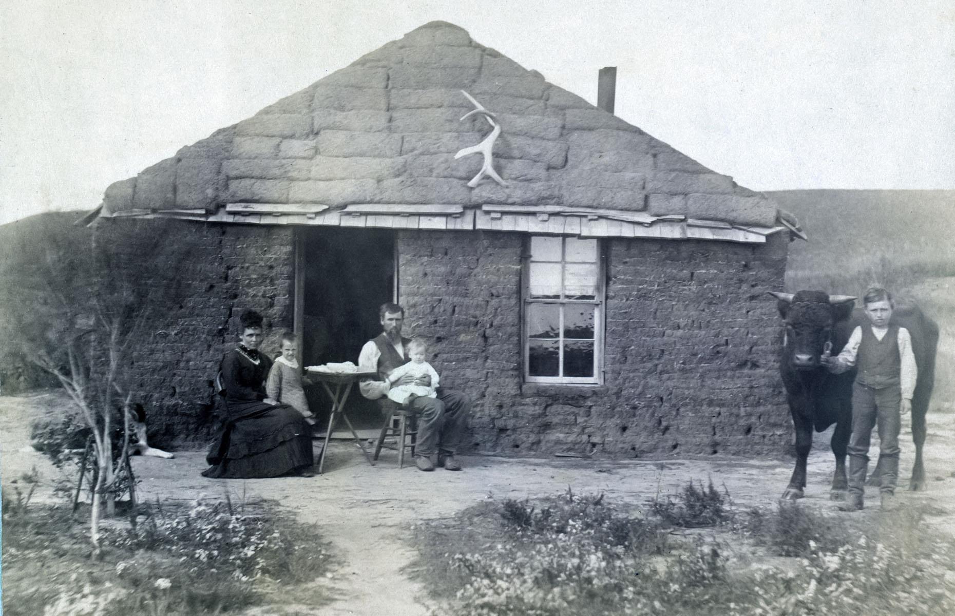 La familia Laulerman, Nebraska, 1886