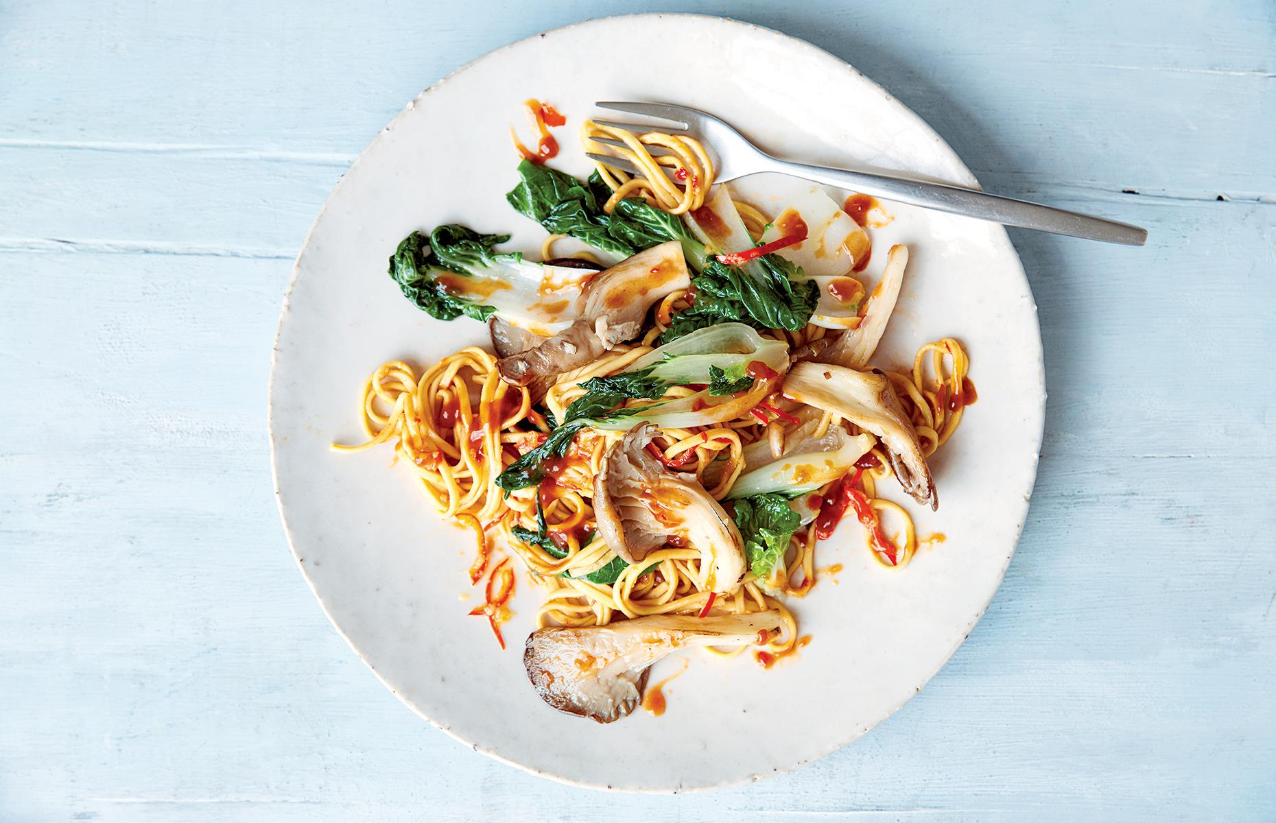 9. Mushroom chow mein