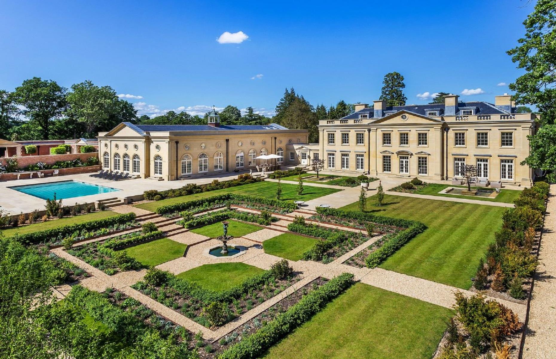 Palladian-style mansion, Surrey, UK
