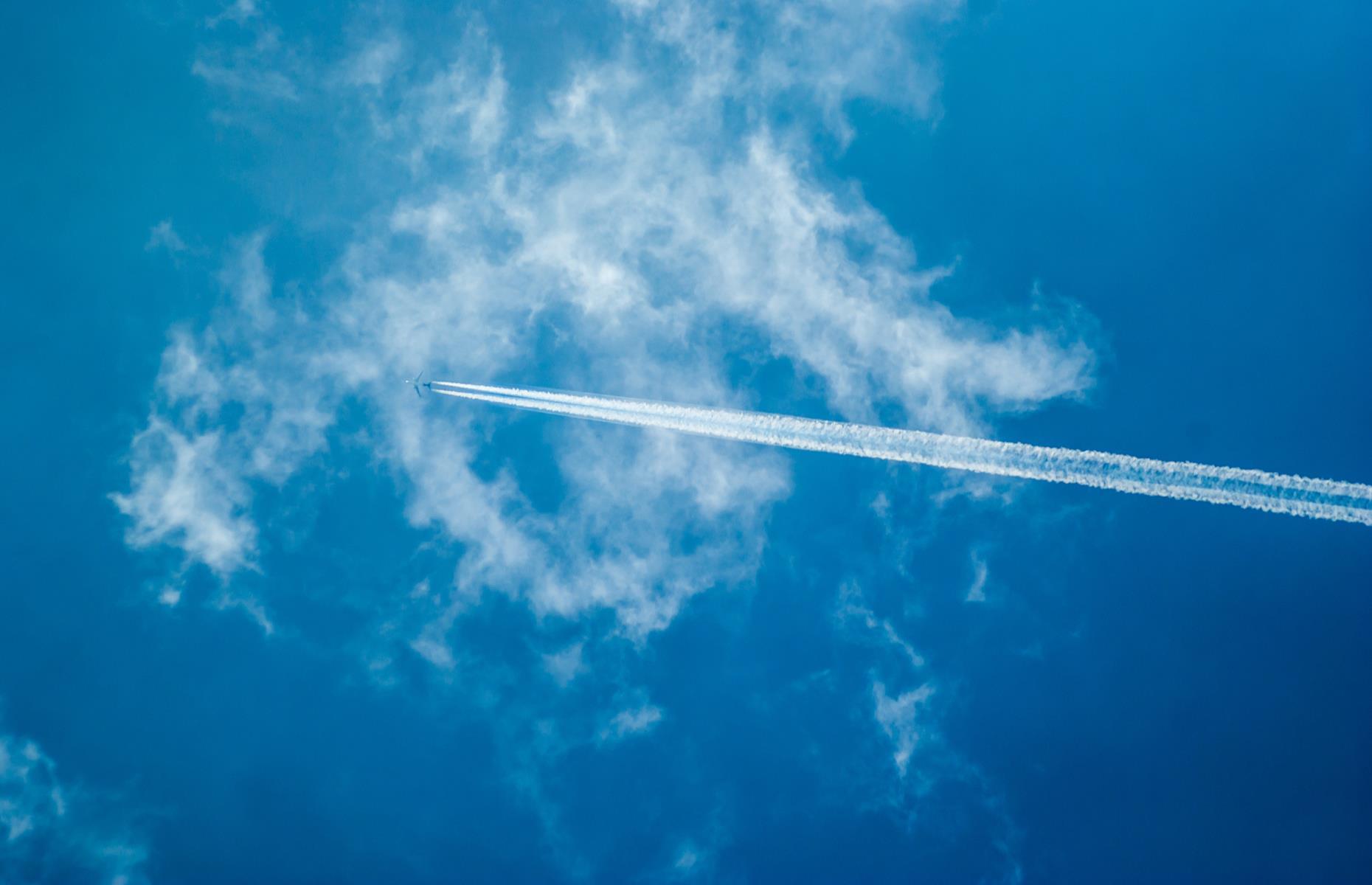 The tracks left behind by planes are called contrails