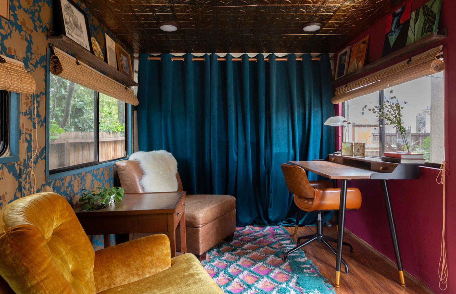 Maximalist vintage RV camper: after