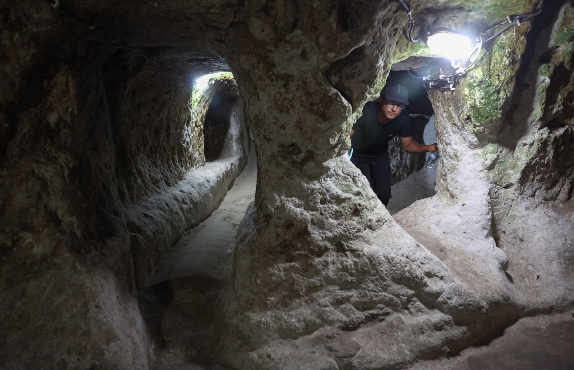 Unterirdische Stadt Derinkuyu in Nevşehir, Türkei
