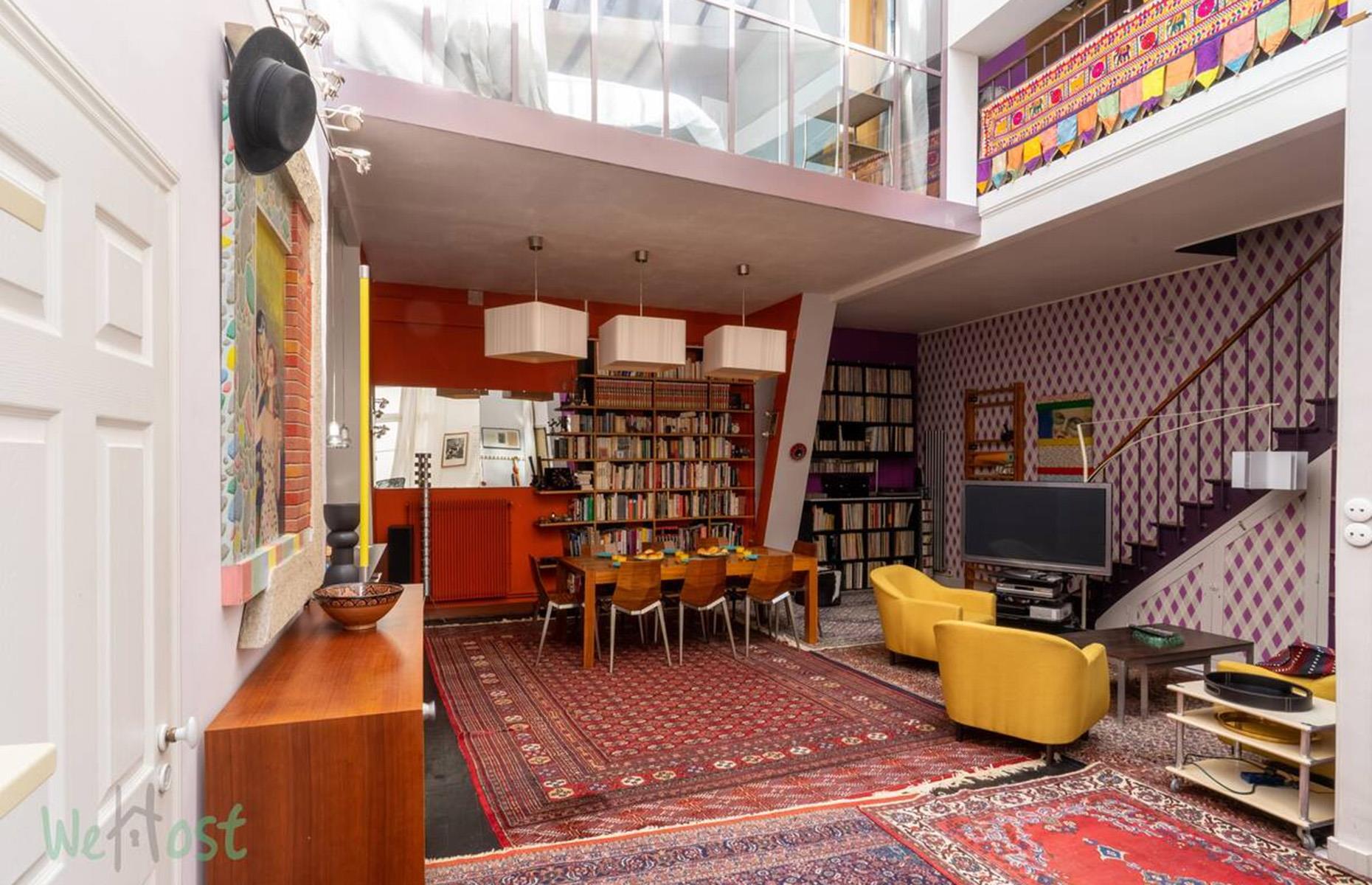 Colour-clash apartment, Paris, France