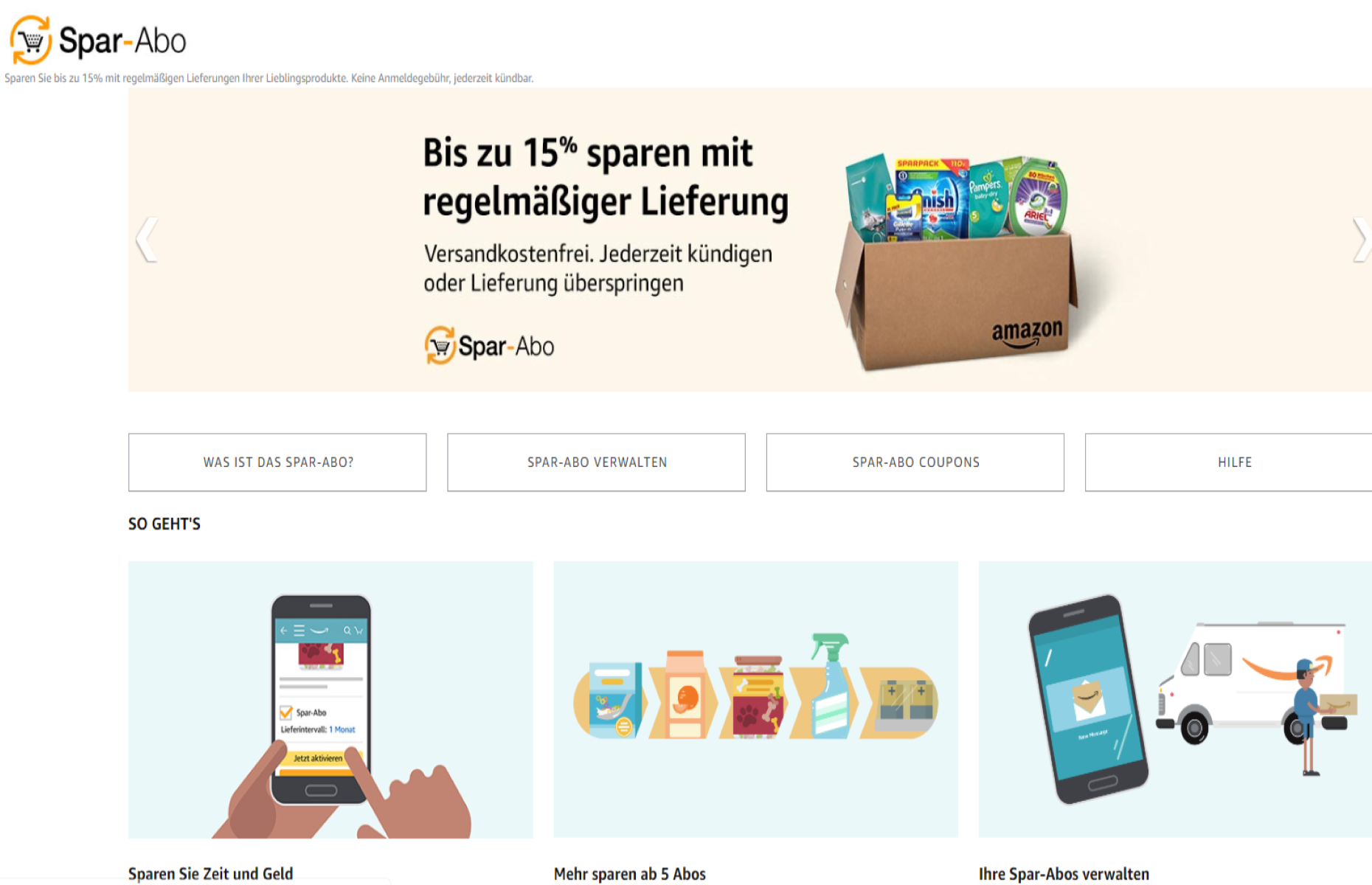 Bei häufigem Kauf eines Produkts ein Amazon-Abo abschließen 