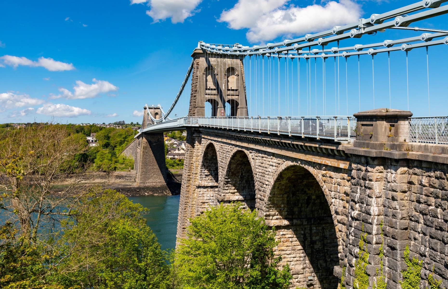 Menai Suspension Bridge, Anglesey, Wales