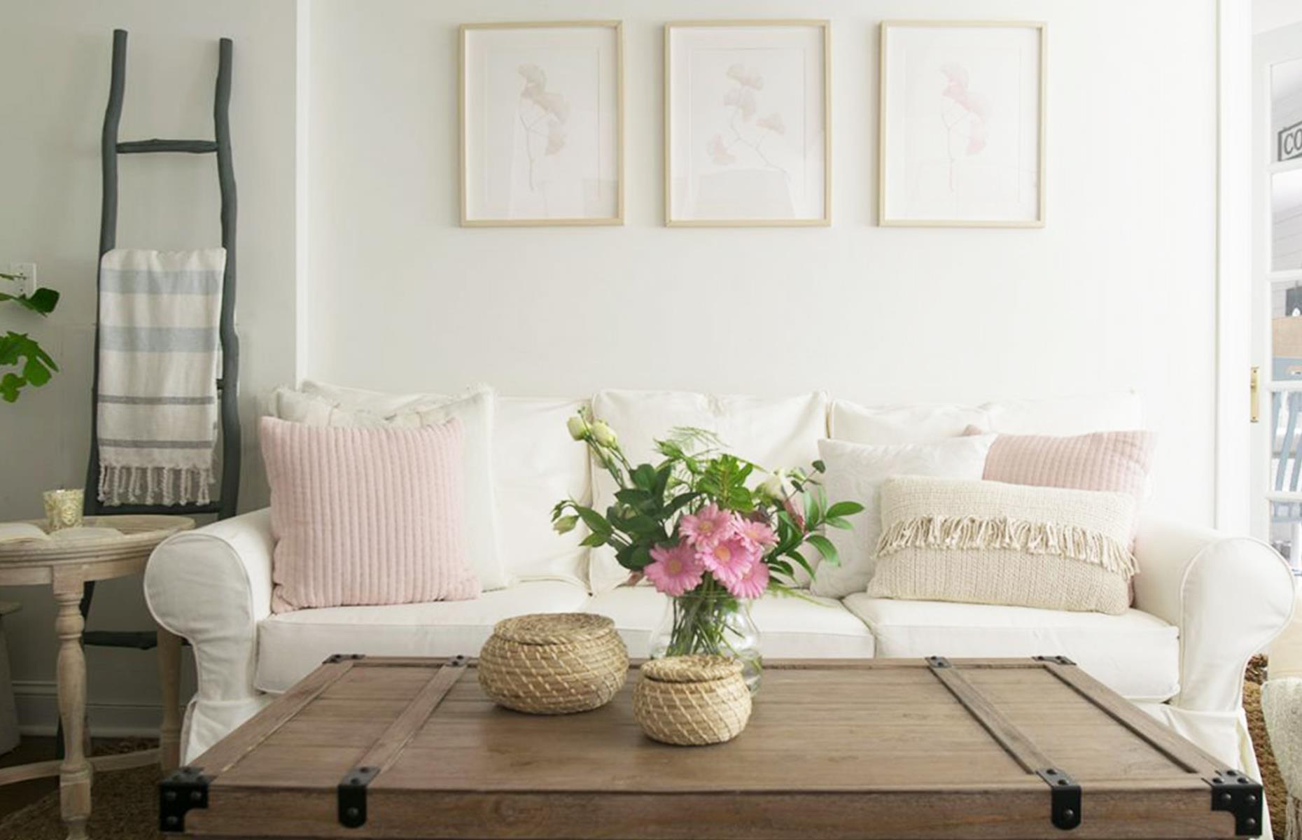 After: a coastal-inspired family room