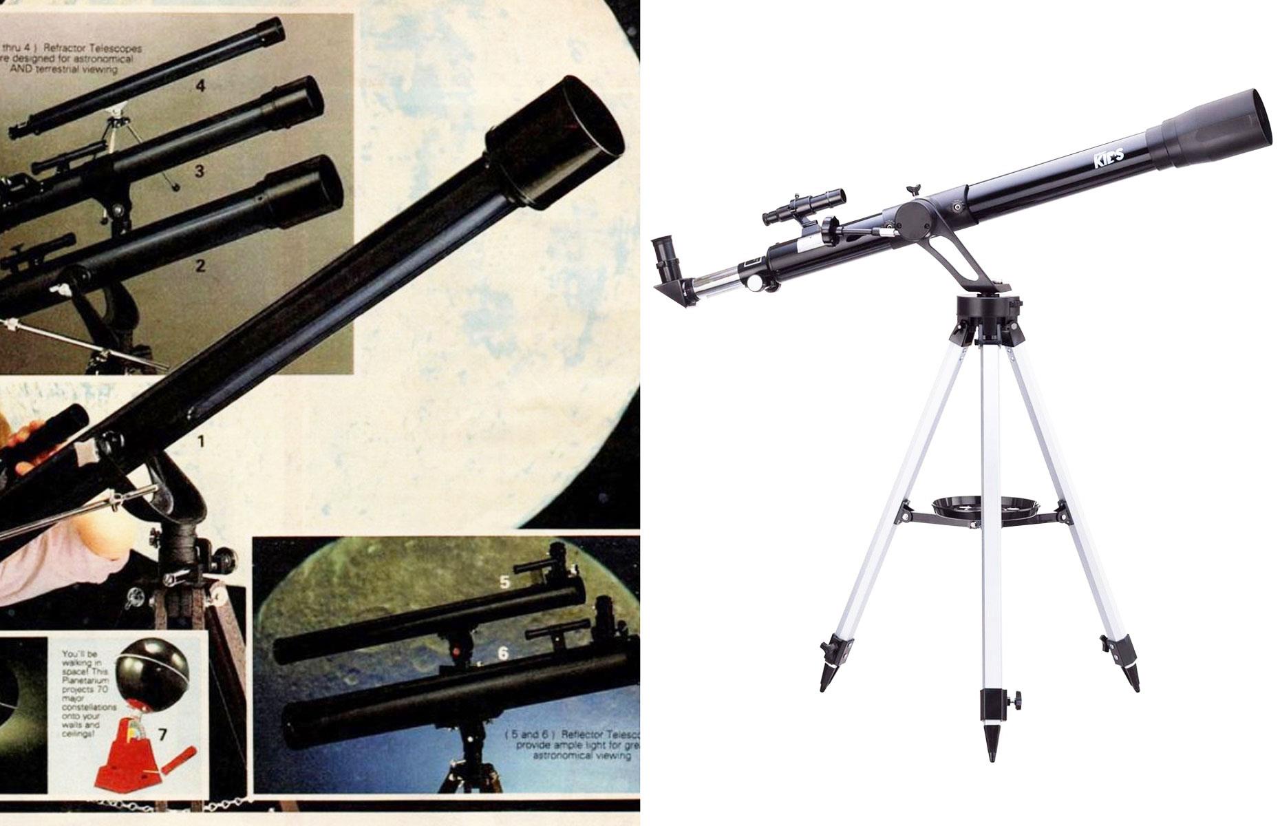 450x refractor telescope: 187% more expensive in 1984