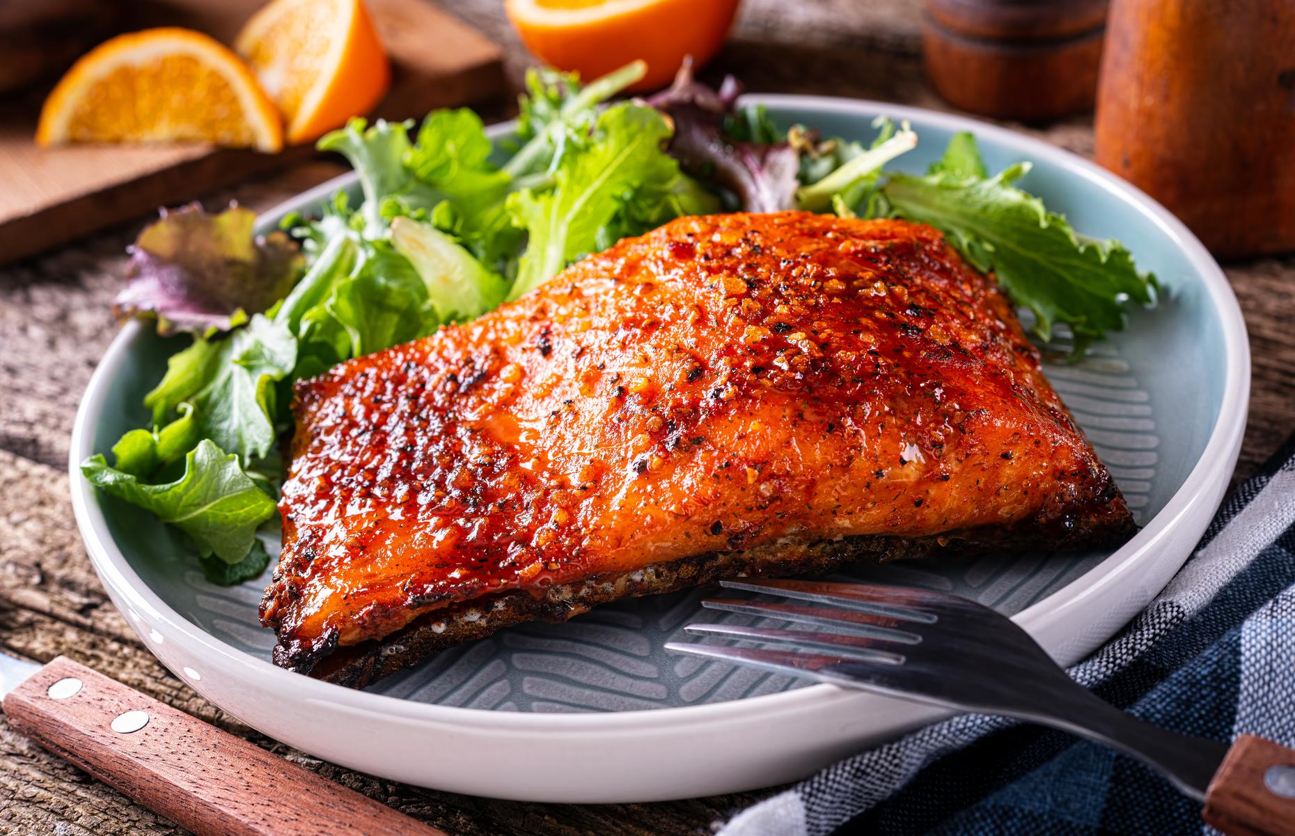 Sticky soy salmon