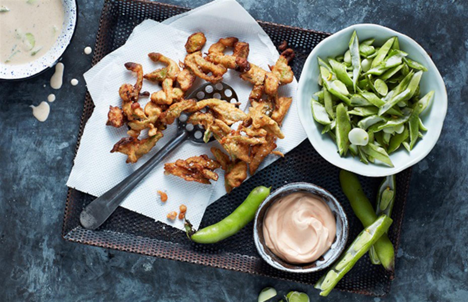 Broad bean pods