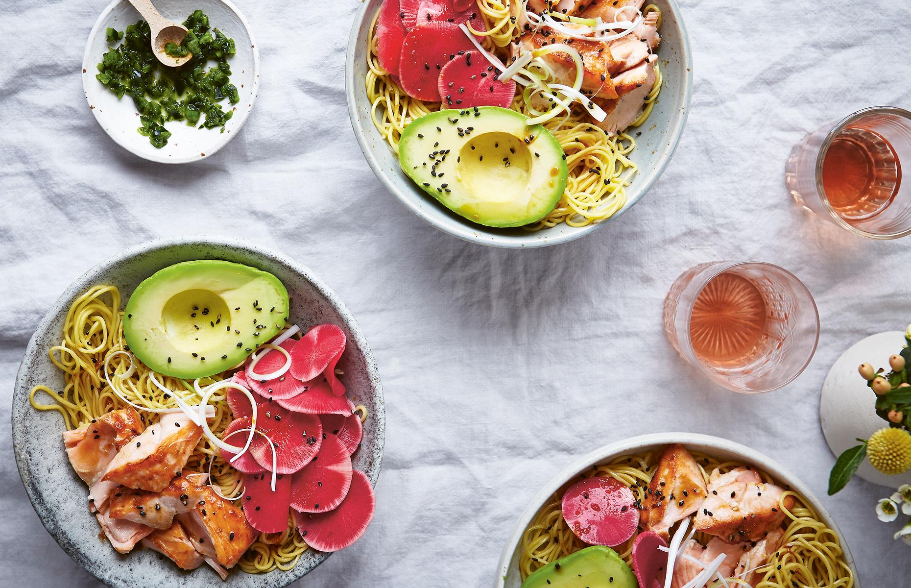 27. Salmon noodle bowl