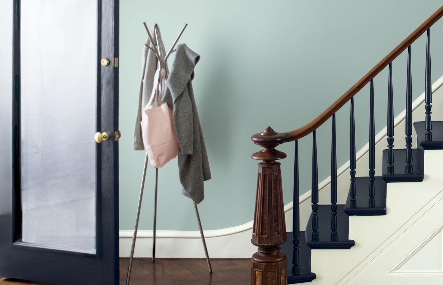 Painted stairs - Benjamin Moore UK- staircase ideas