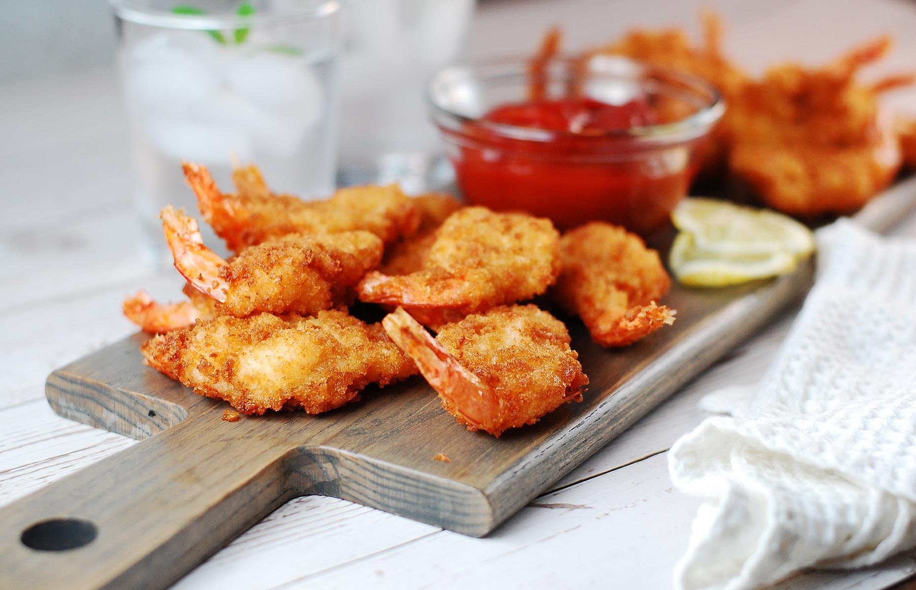 King prawn scampi and chips 