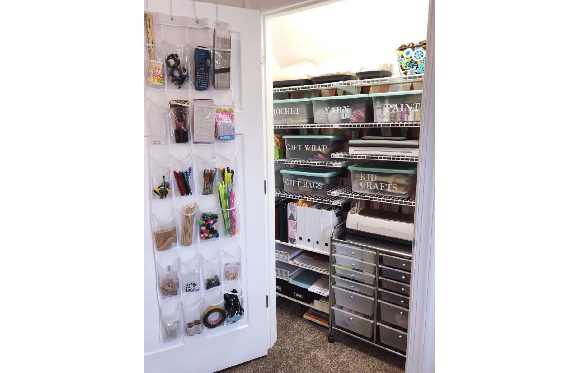 Ultra-organised craft closet