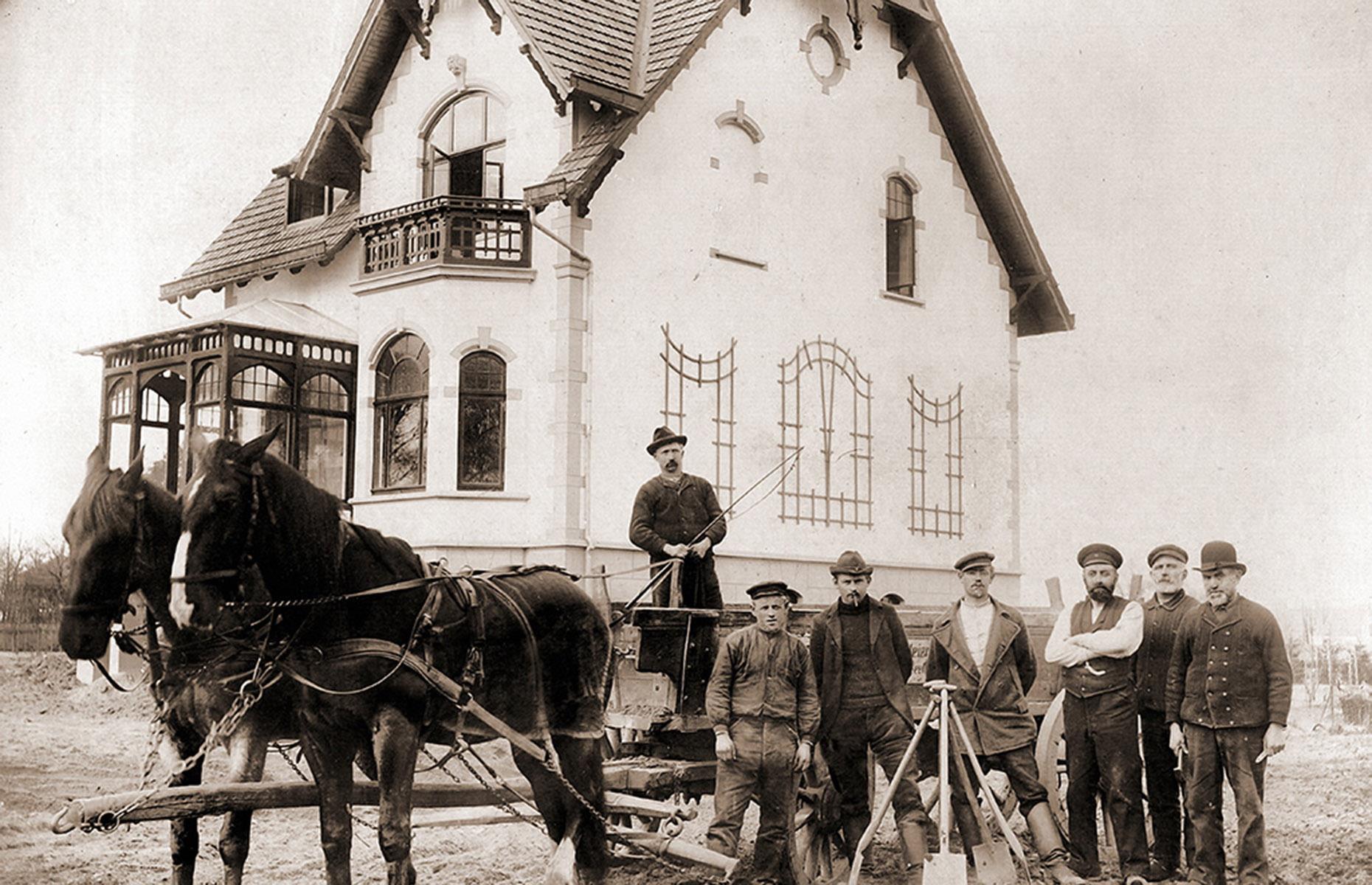 German farmers and their horses