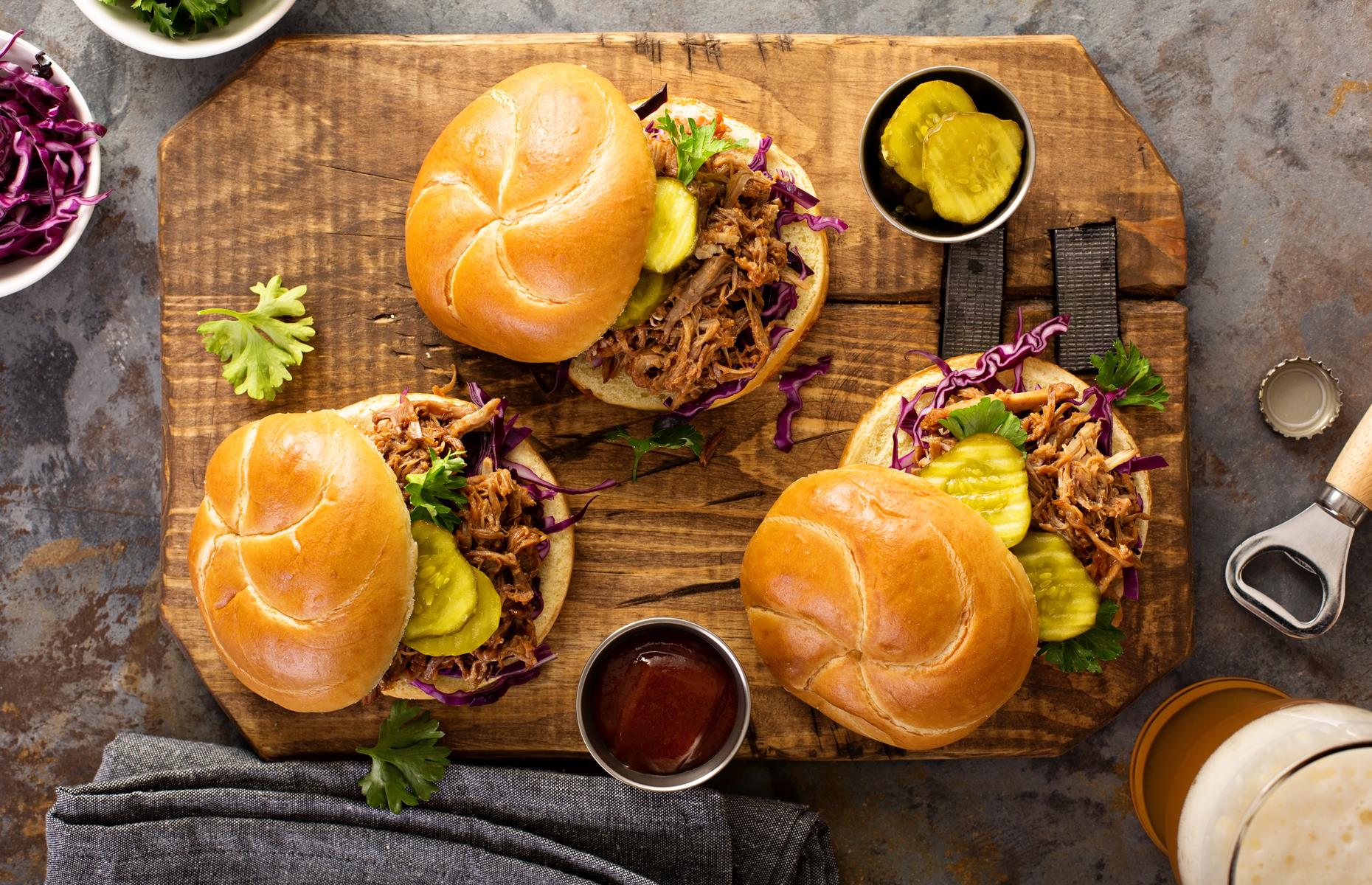 Pulled pork rolls