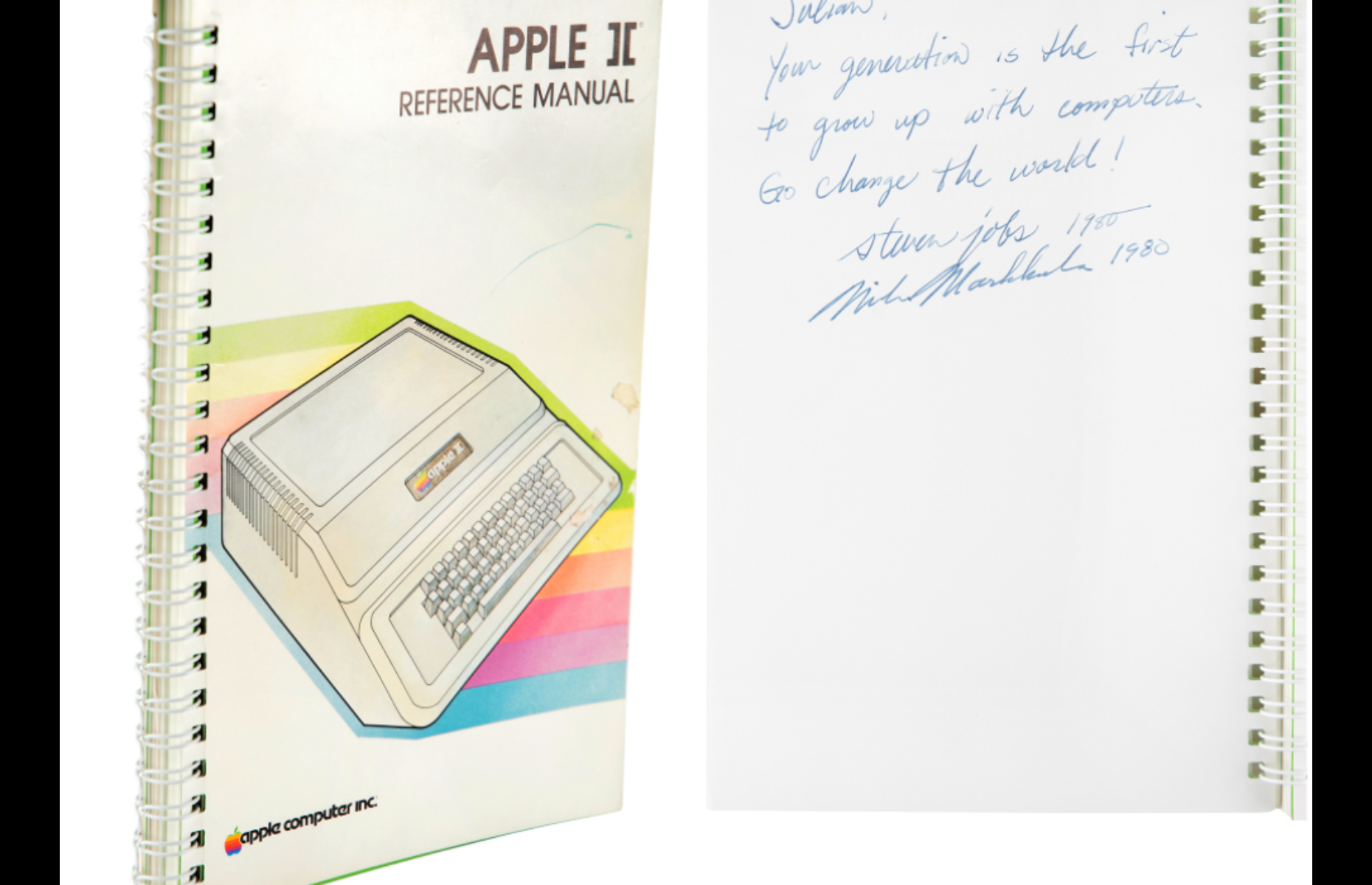Apple II computer manual signed by Steve Jobs: $787,484 (£591k)