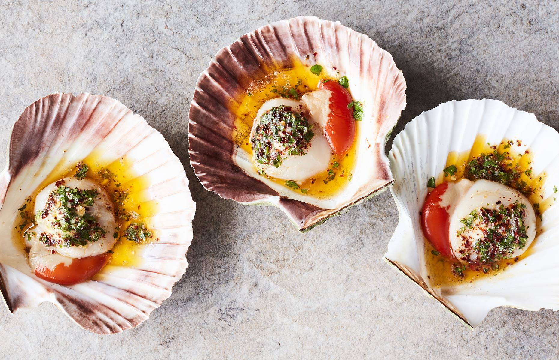 19. Baked scallops
